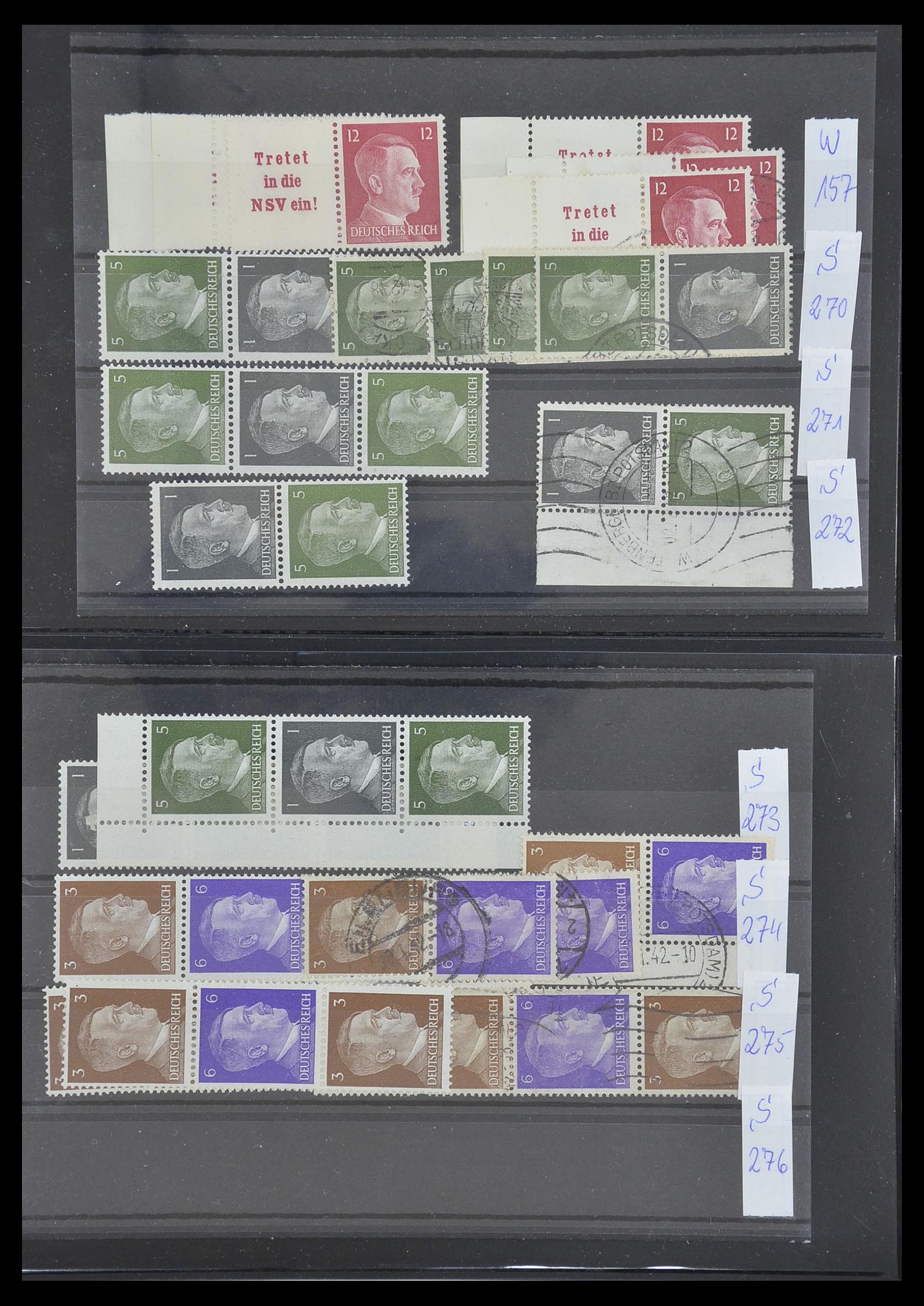 33454 050 - Postzegelverzameling 33454 Duitse rijk combinaties 1921-1941.