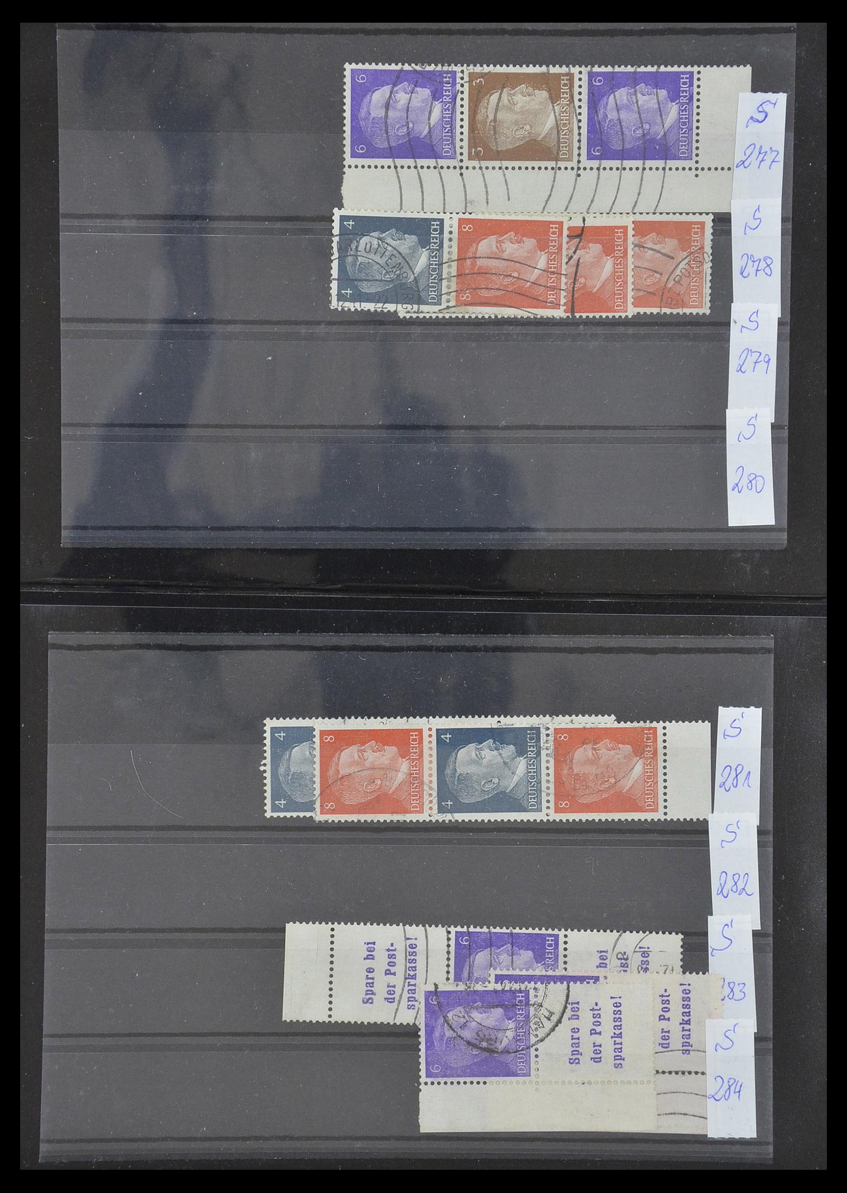 33454 051 - Postzegelverzameling 33454 Duitse rijk combinaties 1921-1941.