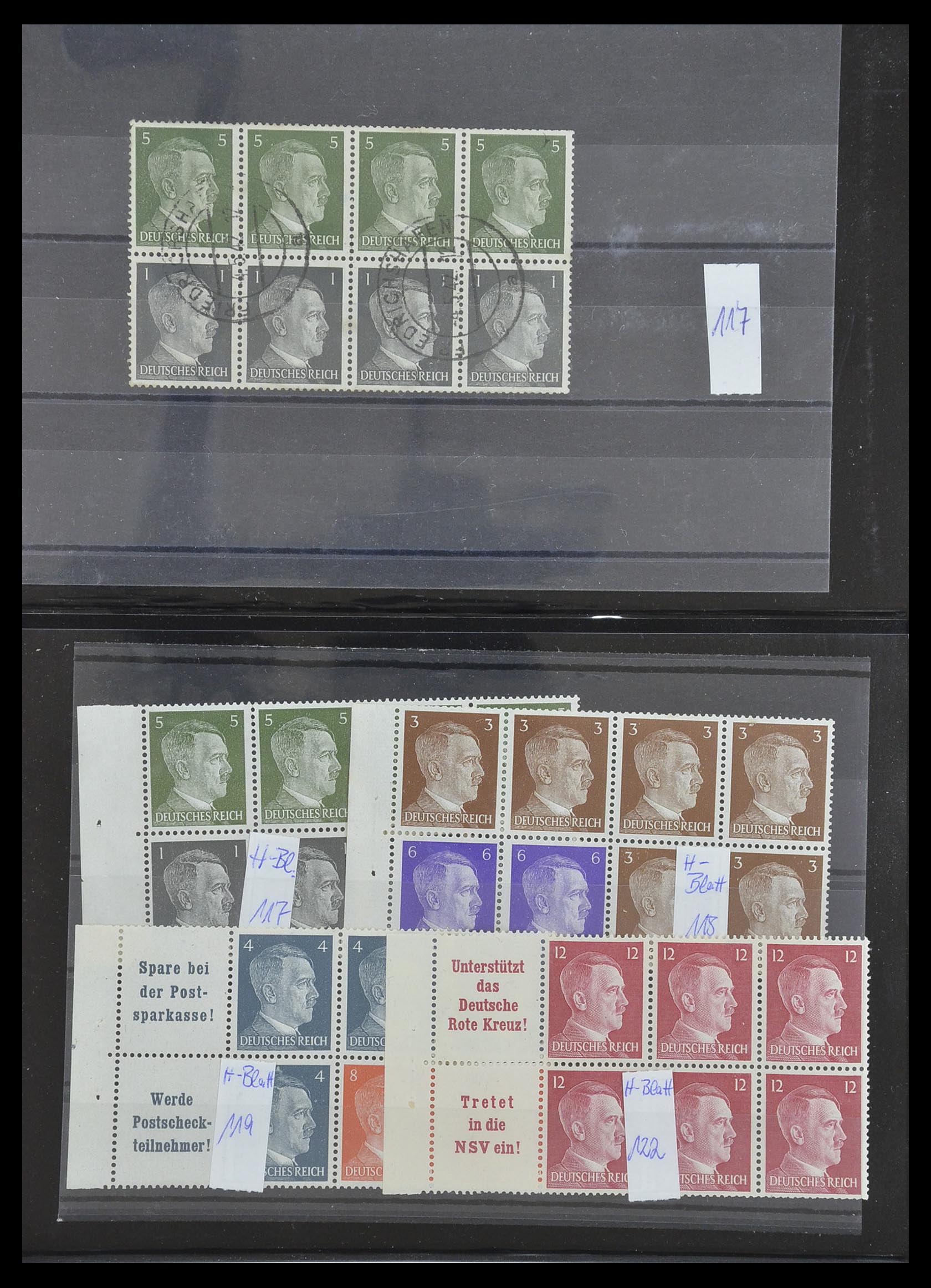 33454 055 - Postzegelverzameling 33454 Duitse rijk combinaties 1921-1941.