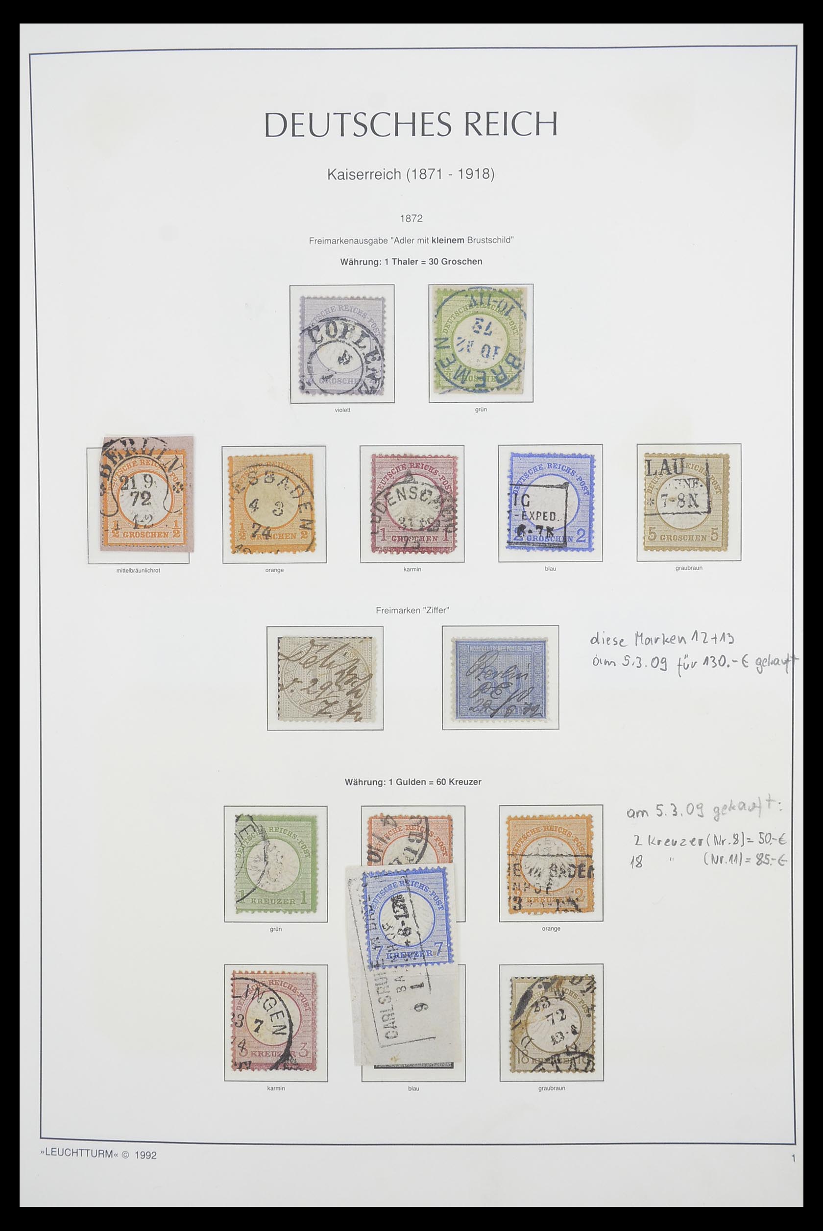 33455 001 - Stamp collection 33455 German Reich 1872-1945.