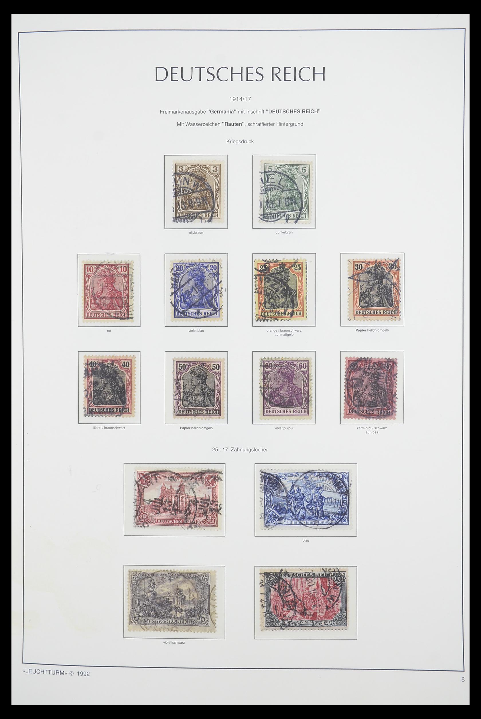 33455 008 - Postzegelverzameling 33455 Duitse Rijk 1872-1945.
