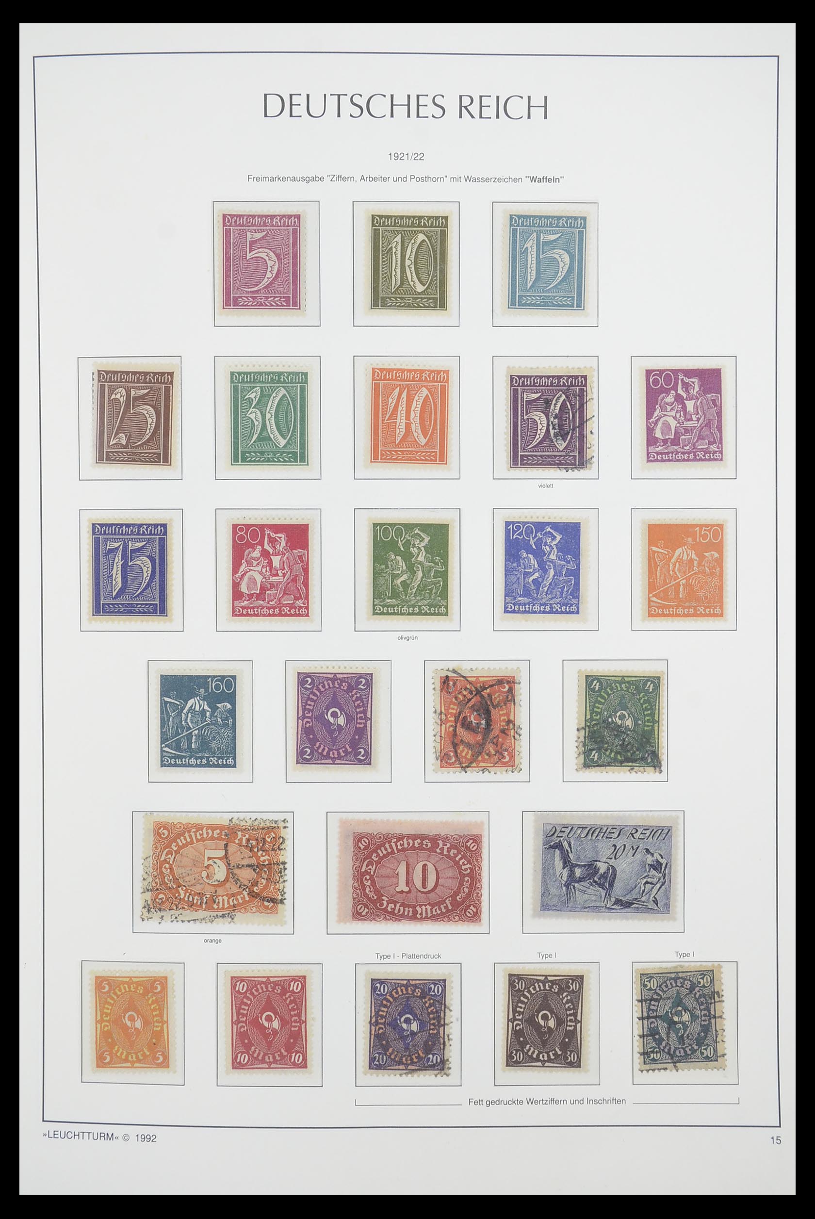 33455 015 - Stamp collection 33455 German Reich 1872-1945.