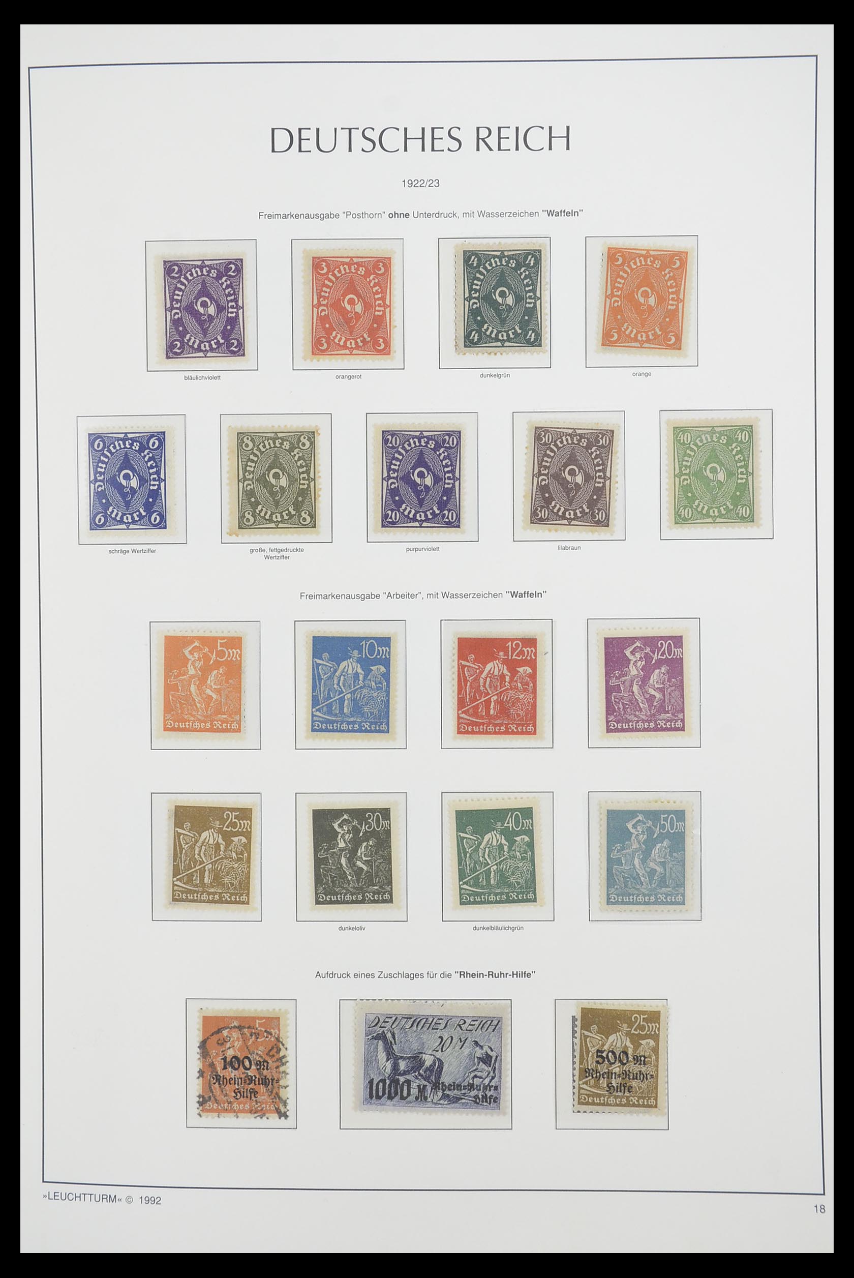 33455 018 - Stamp collection 33455 German Reich 1872-1945.