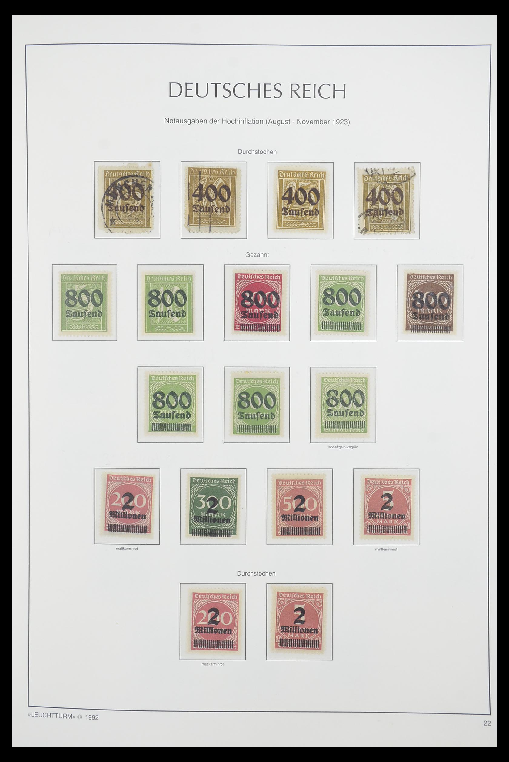 33455 022 - Stamp collection 33455 German Reich 1872-1945.