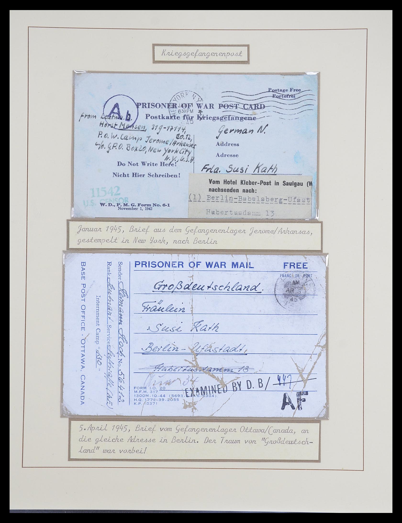 33458 002 - Postzegelverzameling 33458 Wereld brieven 1855-1948.