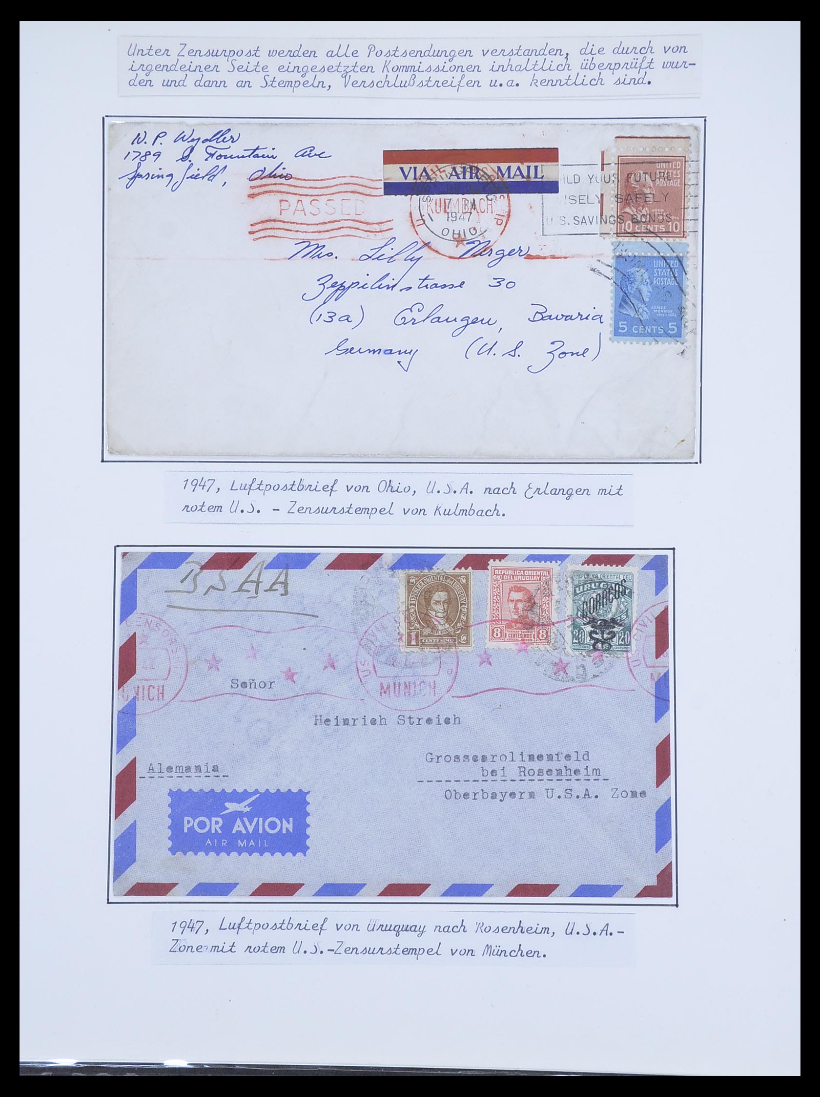 33458 003 - Postzegelverzameling 33458 Wereld brieven 1855-1948.