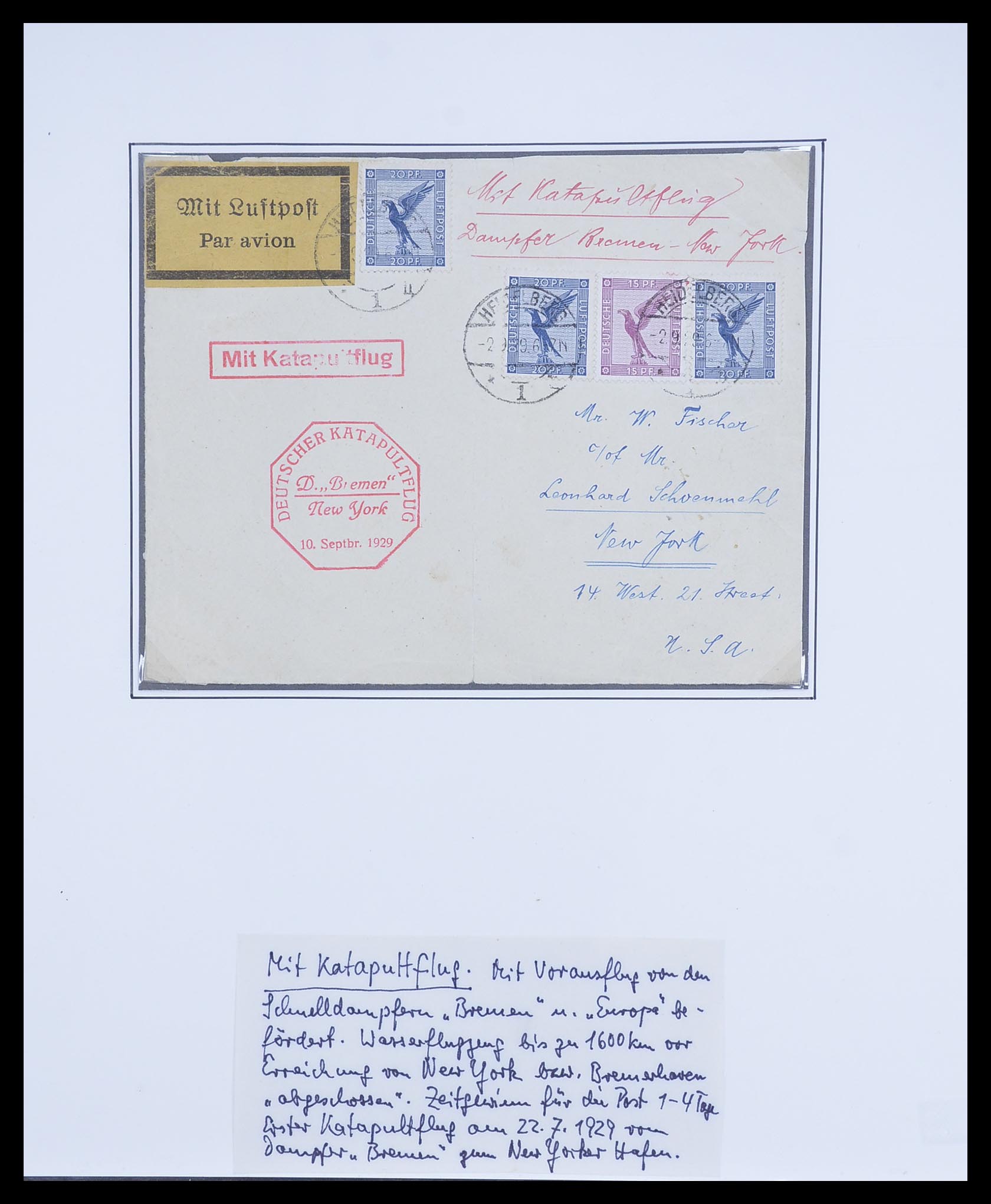 33458 006 - Postzegelverzameling 33458 Wereld brieven 1855-1948.