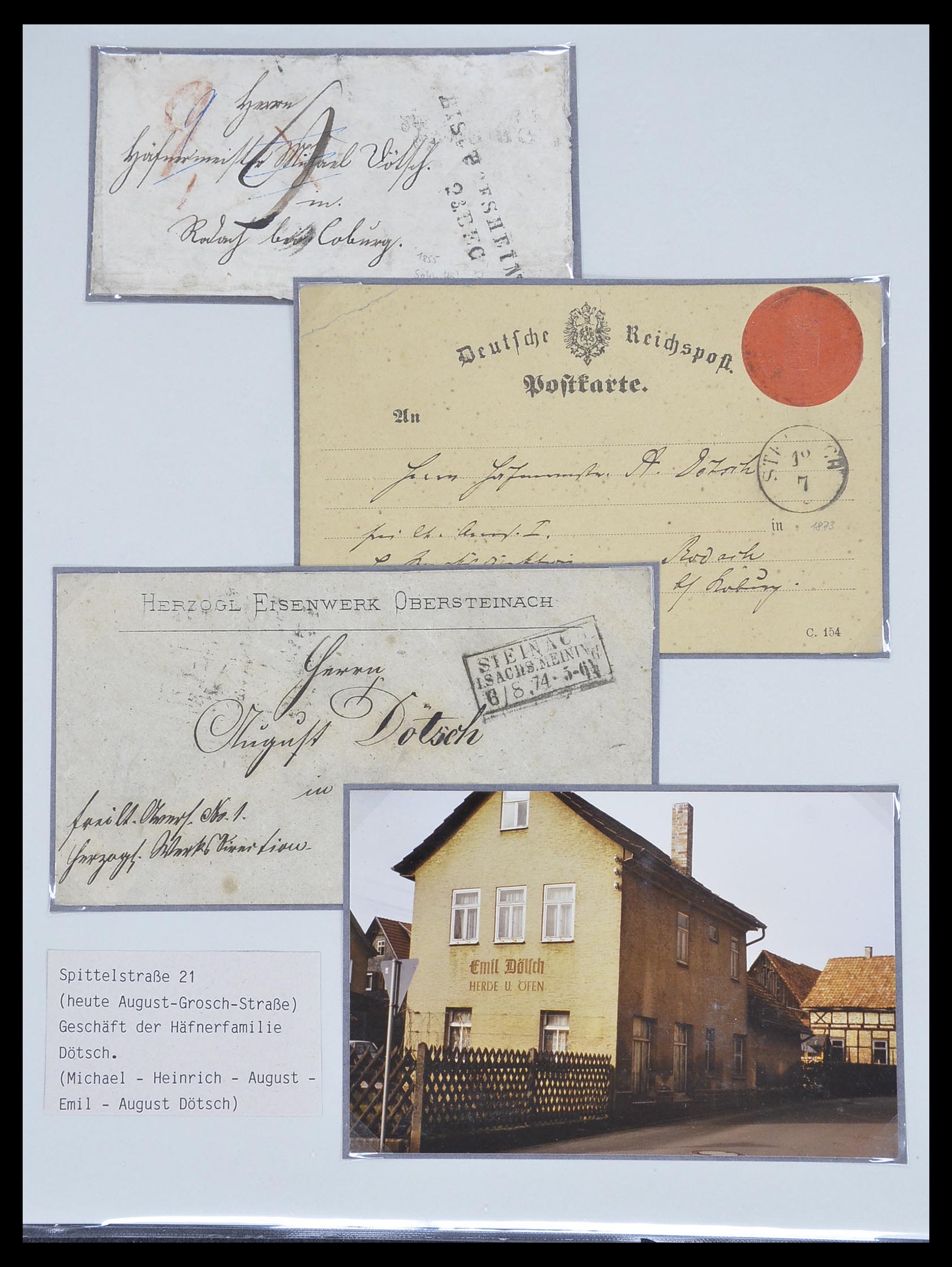 33458 008 - Postzegelverzameling 33458 Wereld brieven 1855-1948.