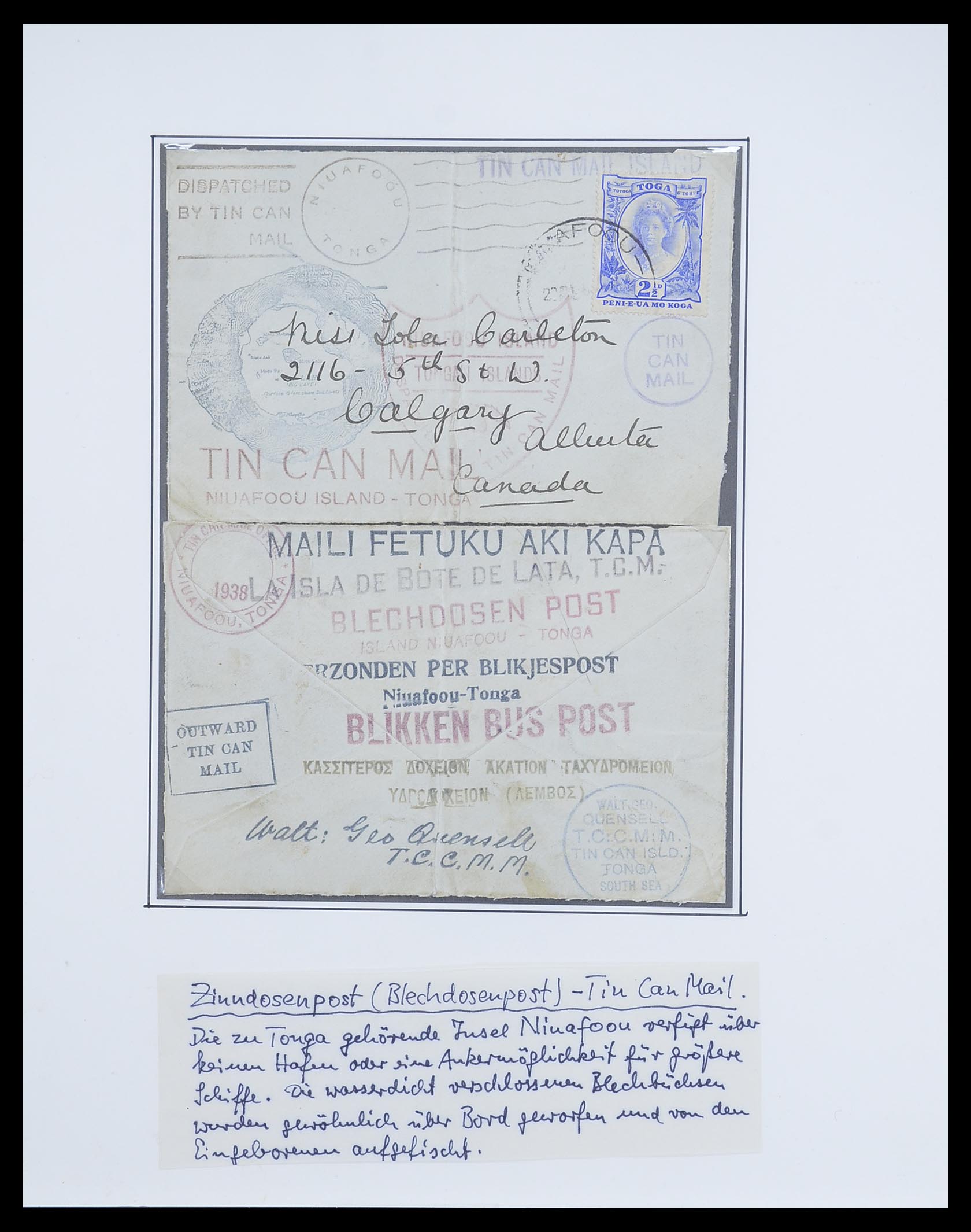 33458 010 - Postzegelverzameling 33458 Wereld brieven 1855-1948.