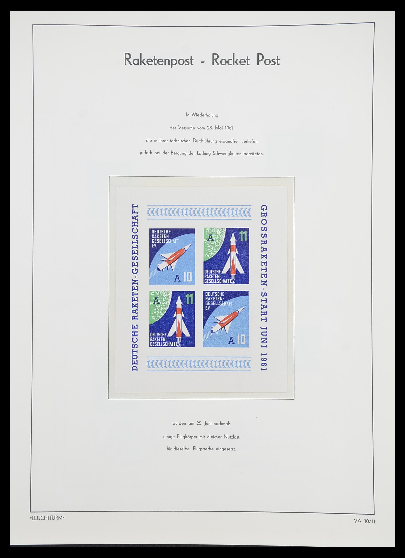 33463 019 - Postzegelverzameling 33463 Raketpost brieven.