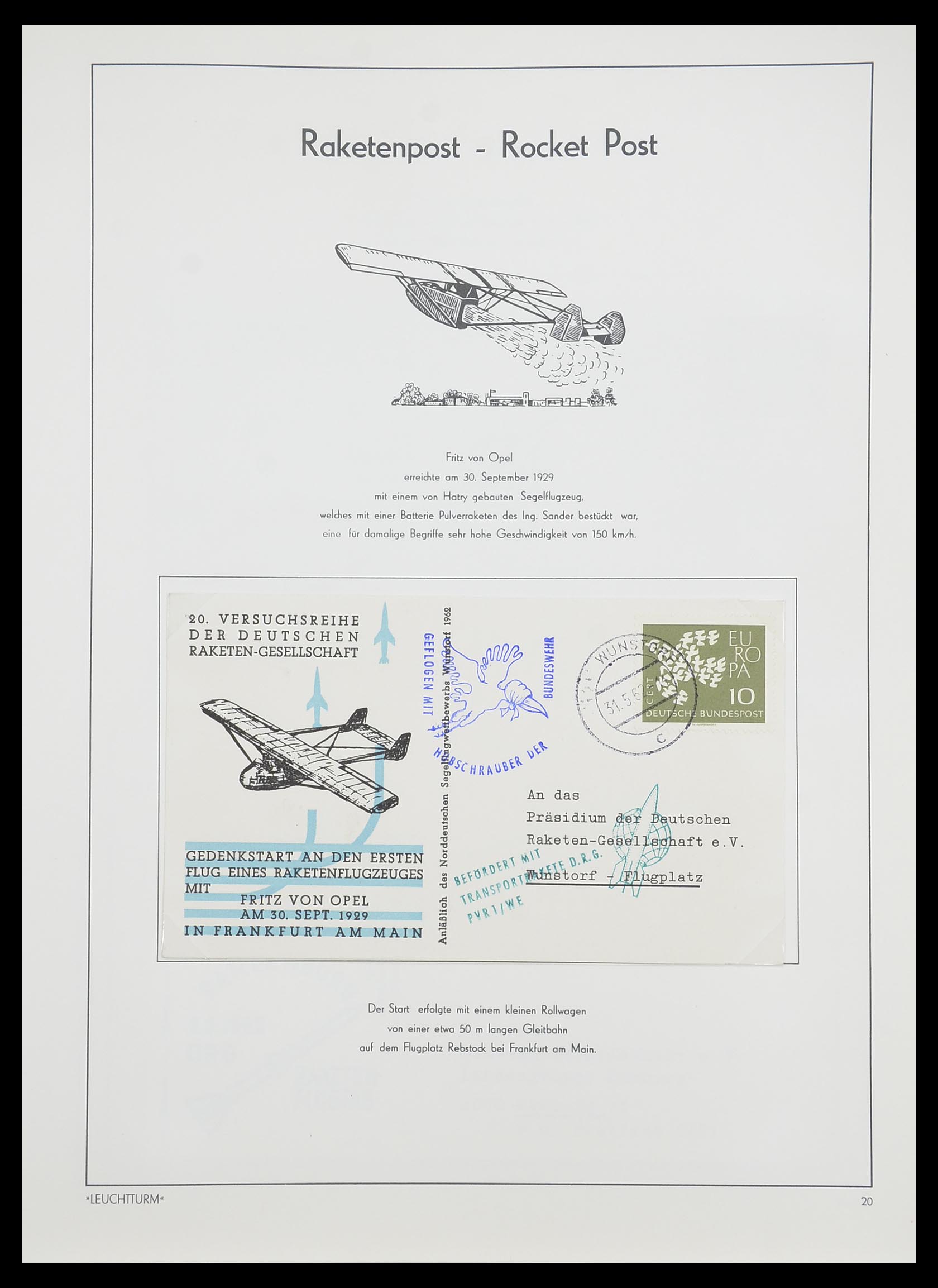 33463 031 - Postzegelverzameling 33463 Raketpost brieven.