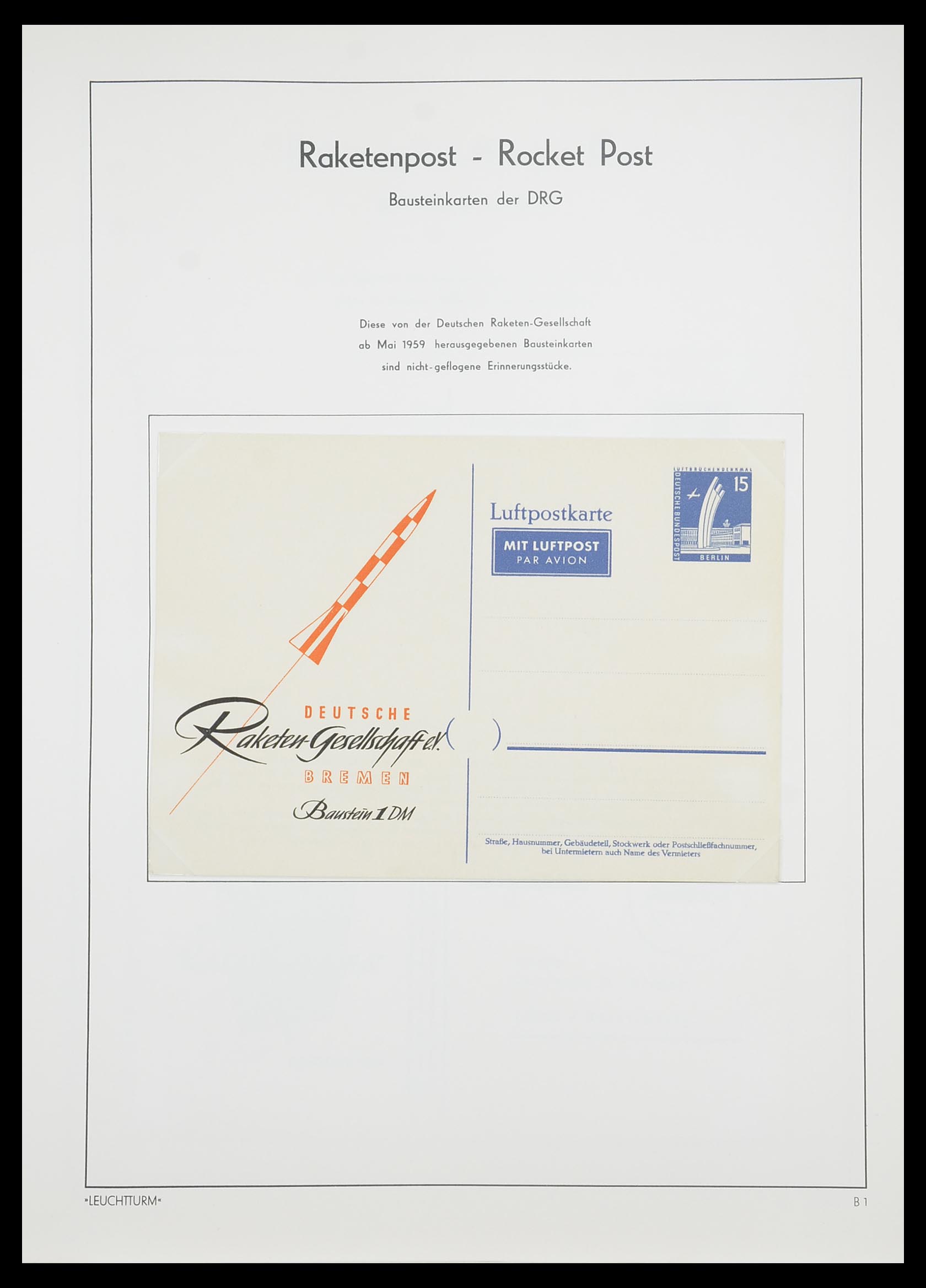 33463 047 - Postzegelverzameling 33463 Raketpost brieven.