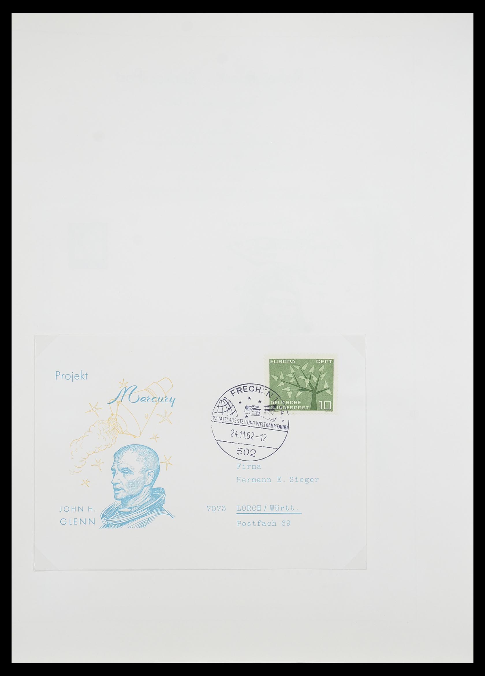 33463 056 - Postzegelverzameling 33463 Raketpost brieven.