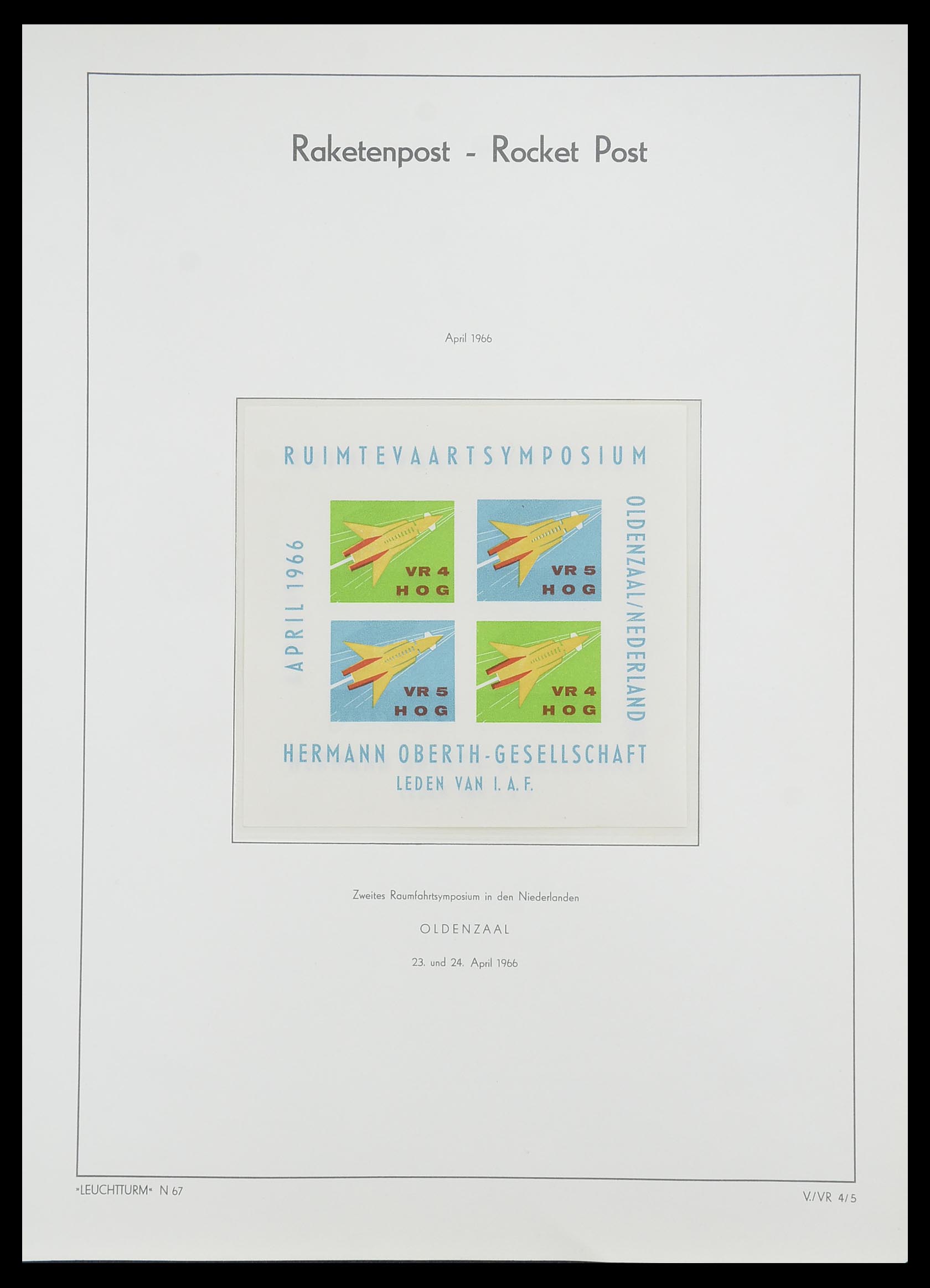 33463 087 - Postzegelverzameling 33463 Raketpost brieven.