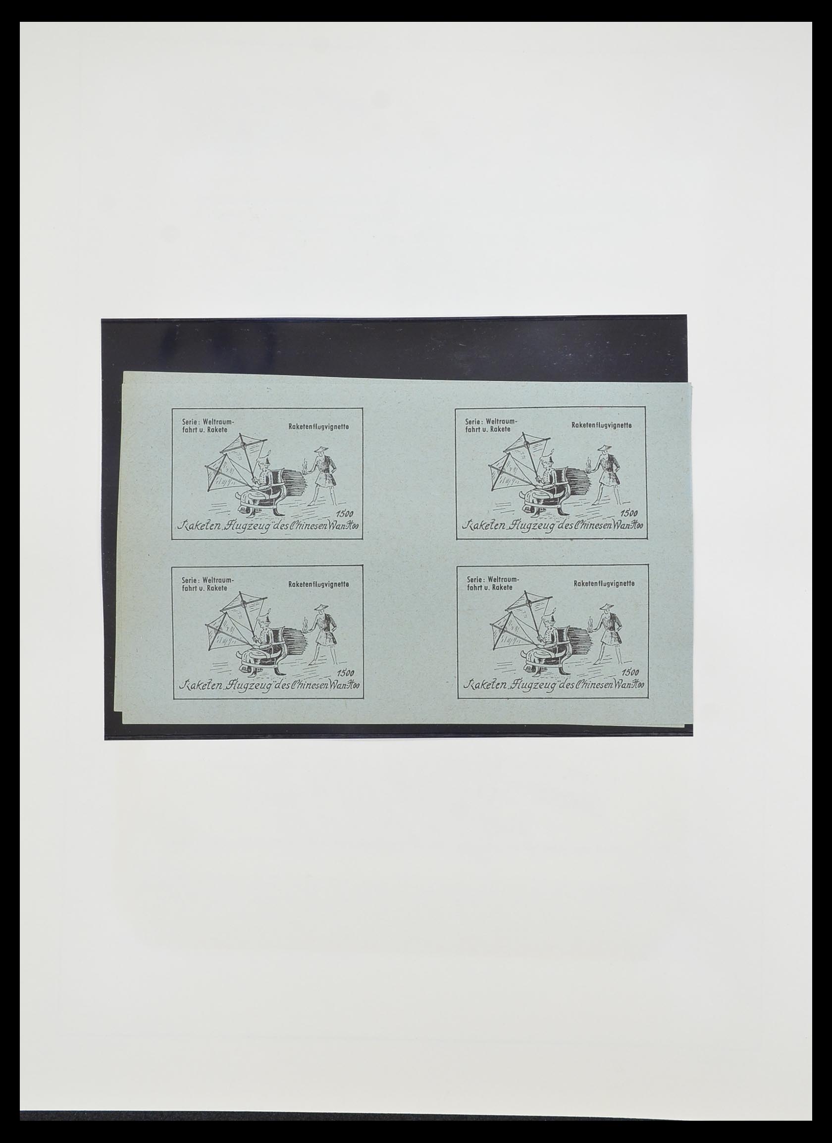 33463 107 - Postzegelverzameling 33463 Raketpost brieven.