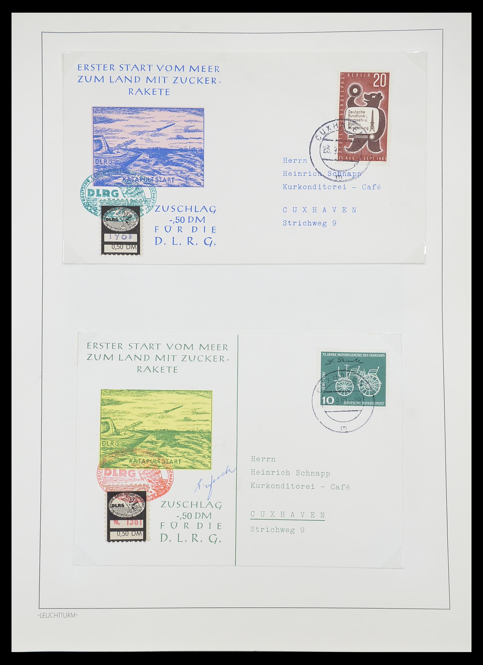 33463 109 - Stamp collection 33463 Rocket mail covers.
