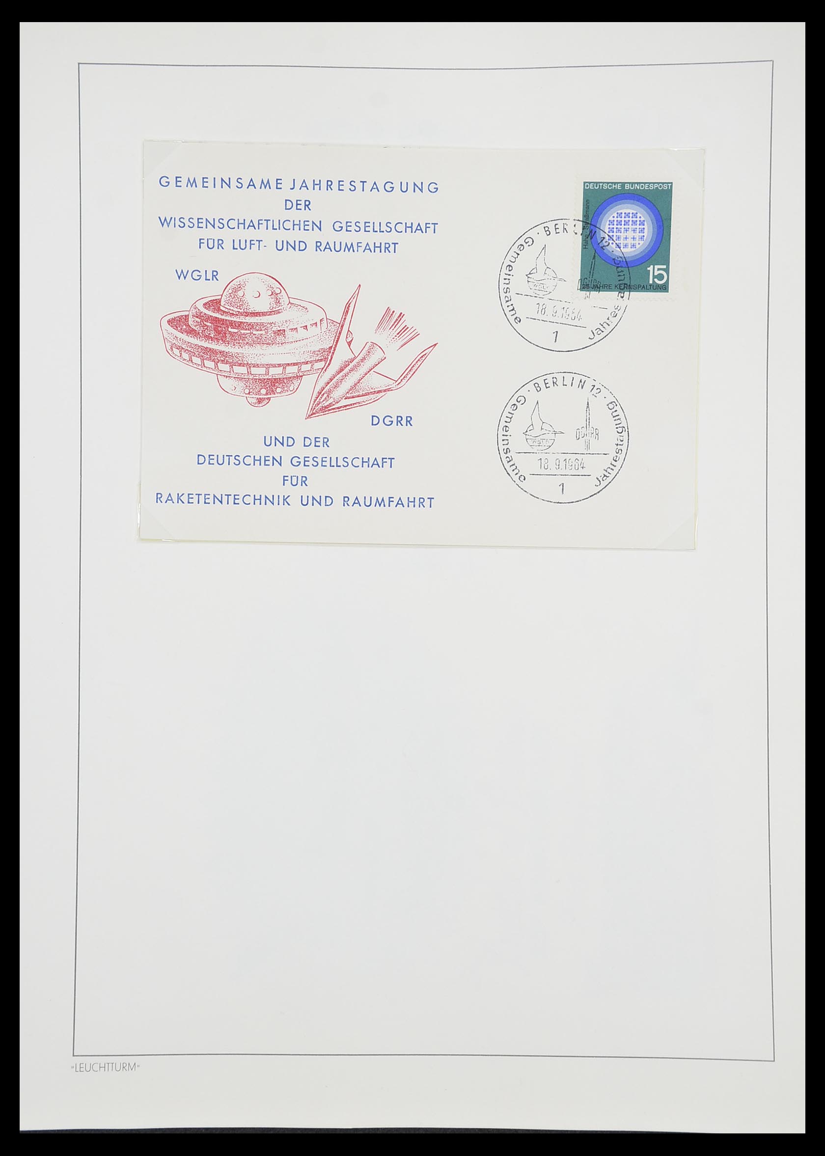 33463 123 - Postzegelverzameling 33463 Raketpost brieven.