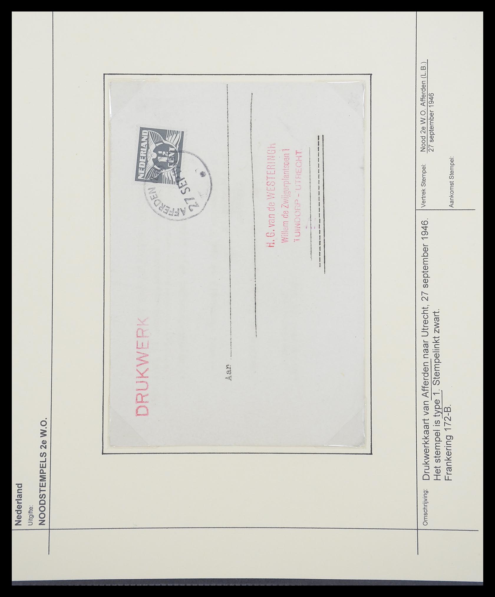 33465 004 - Postzegelverzameling 33465 Nederland brieven 1945.