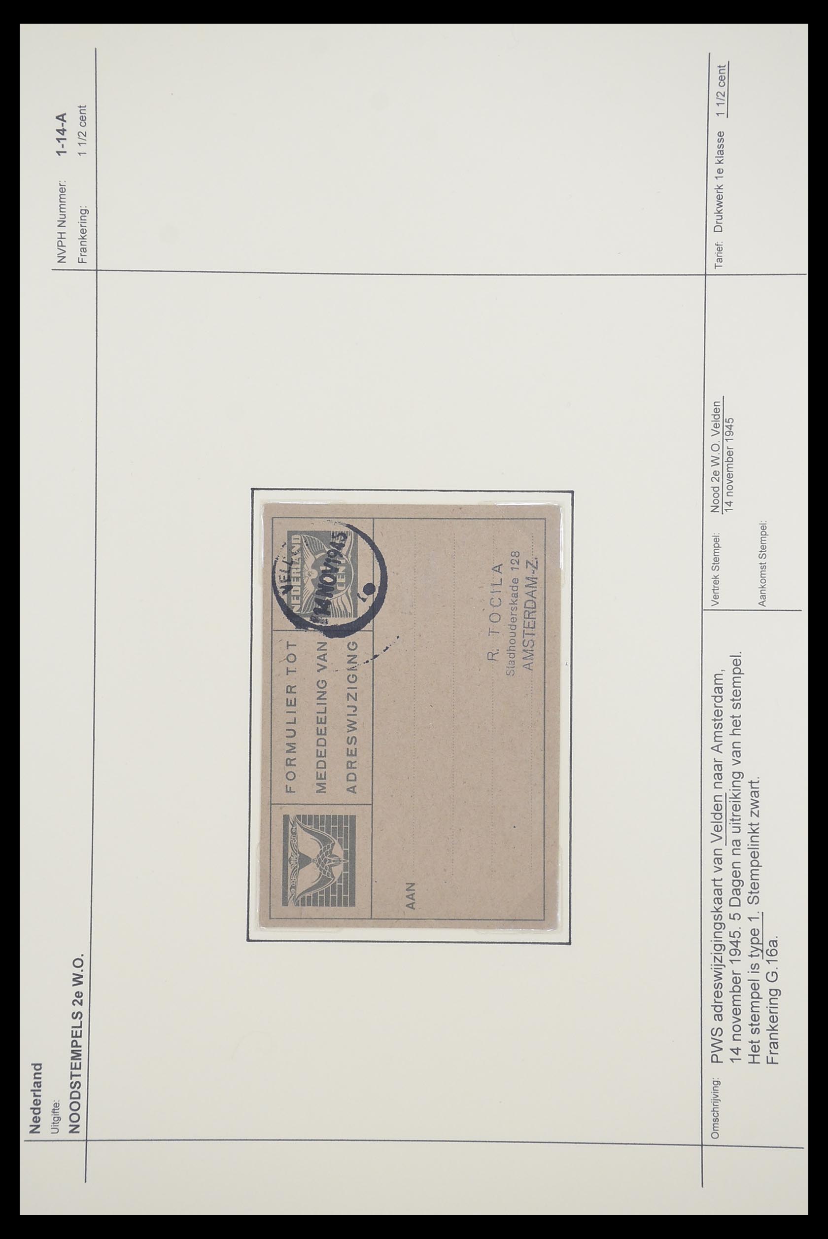 33465 012 - Postzegelverzameling 33465 Nederland brieven 1945.