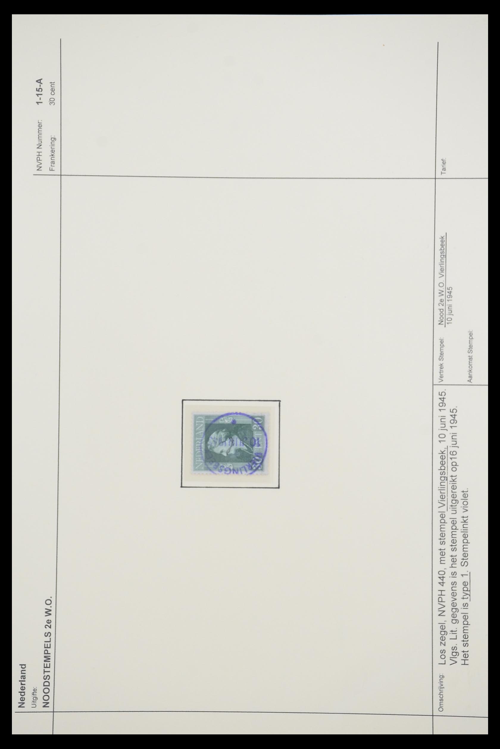 33465 013 - Postzegelverzameling 33465 Nederland brieven 1945.