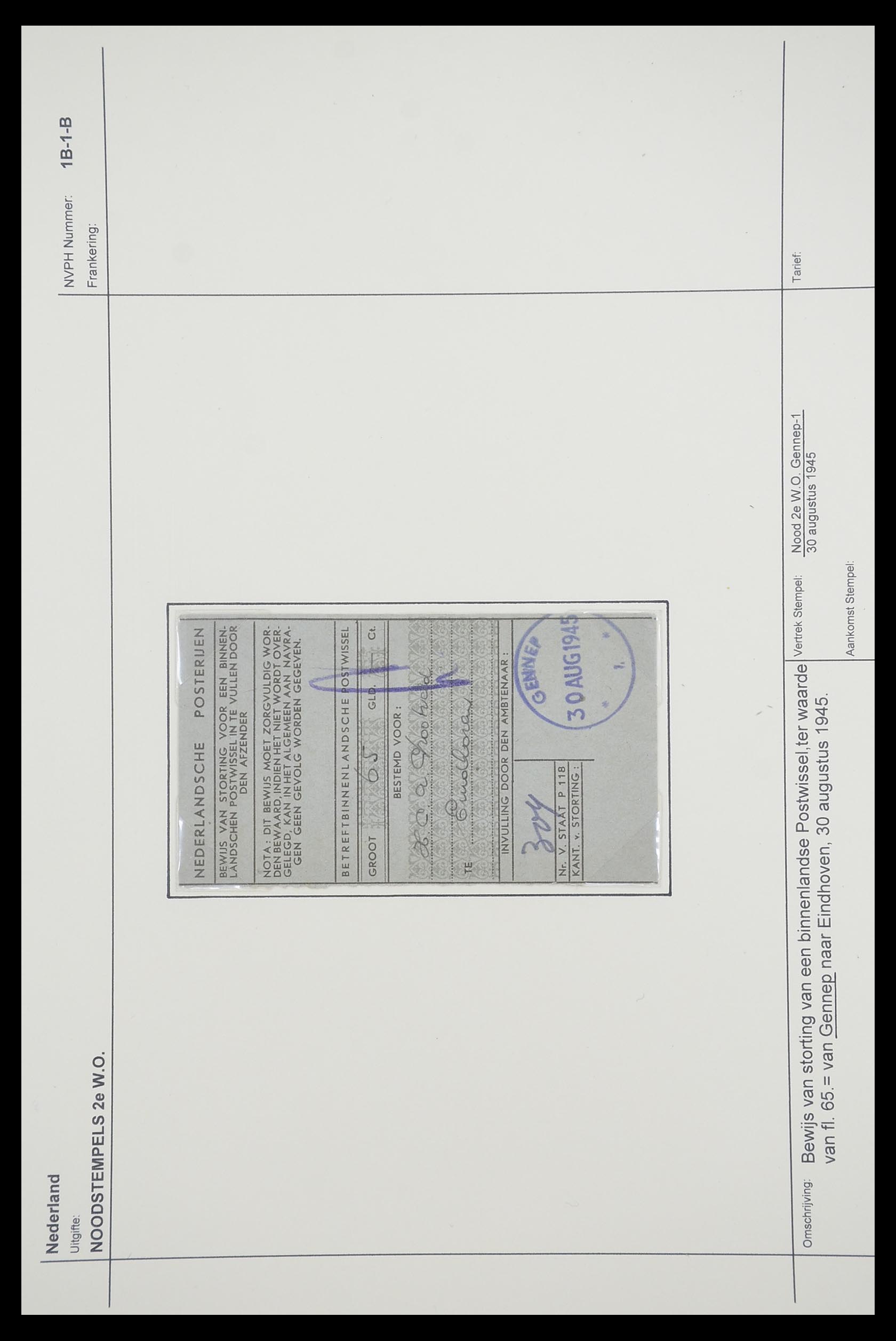 33465 020 - Postzegelverzameling 33465 Nederland brieven 1945.