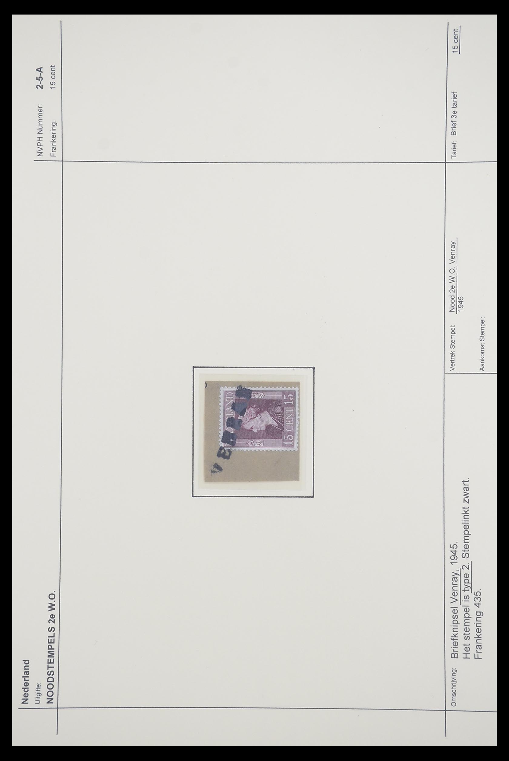 33465 026 - Postzegelverzameling 33465 Nederland brieven 1945.