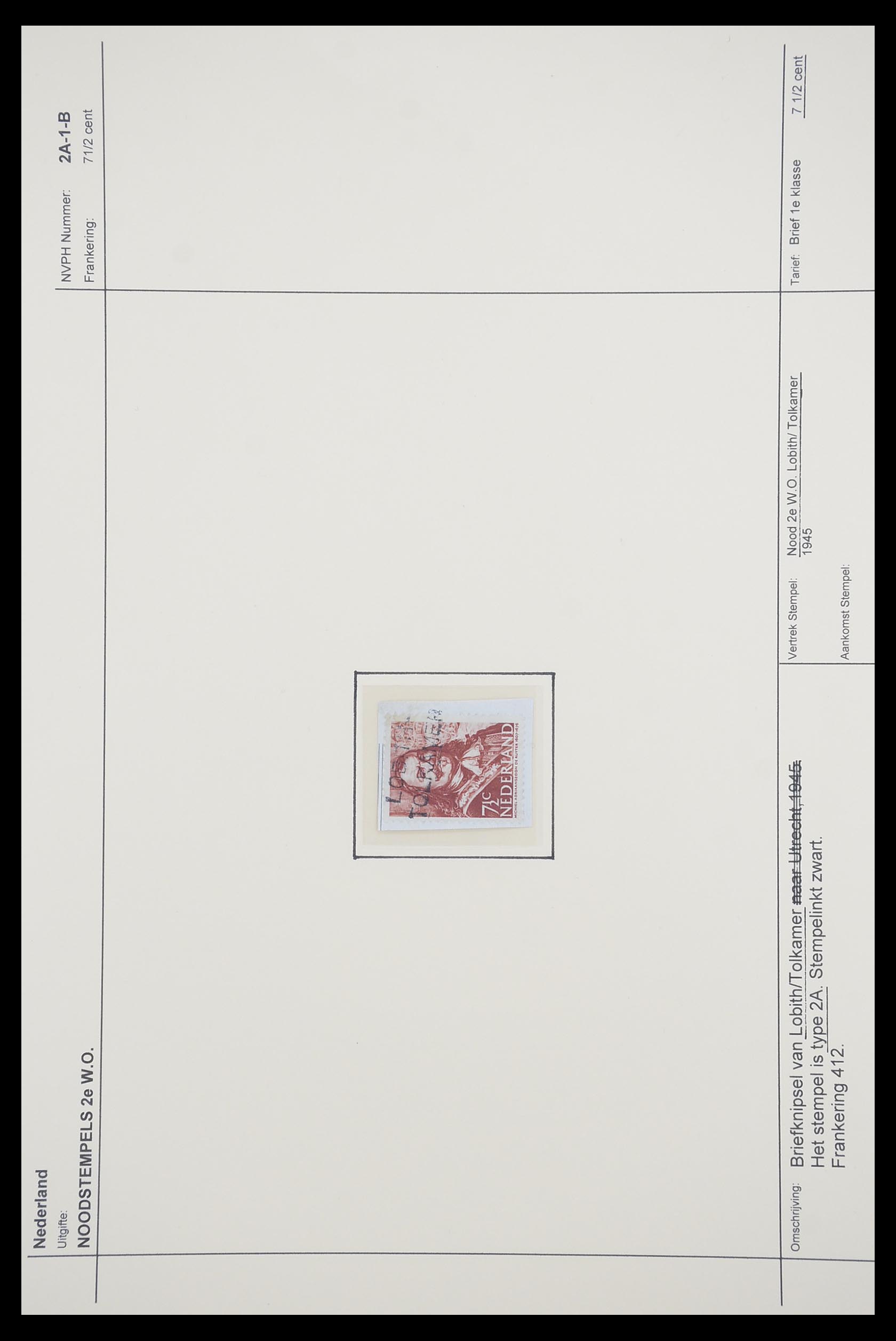33465 028 - Postzegelverzameling 33465 Nederland brieven 1945.