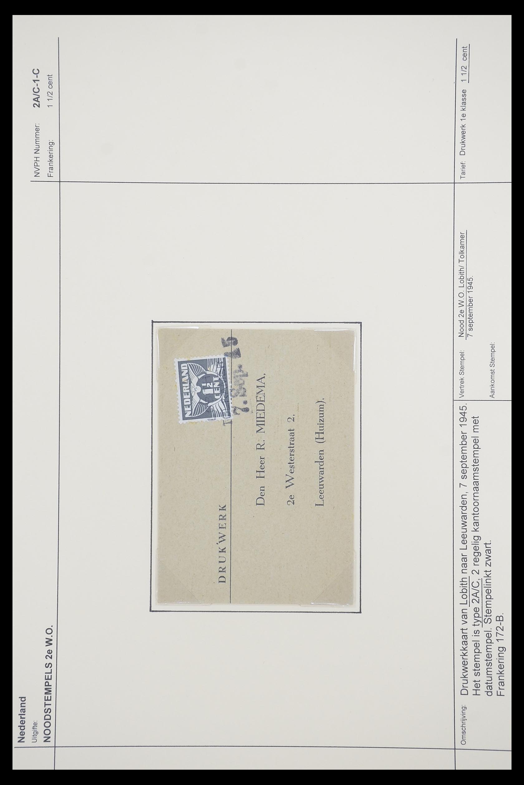 33465 029 - Postzegelverzameling 33465 Nederland brieven 1945.