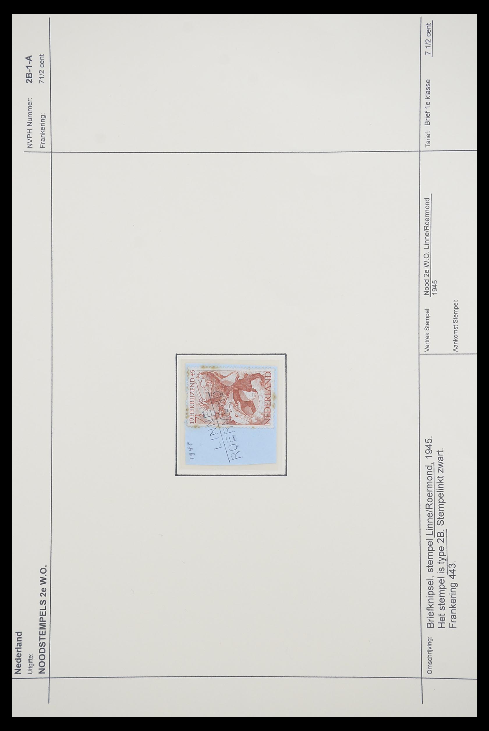 33465 030 - Postzegelverzameling 33465 Nederland brieven 1945.