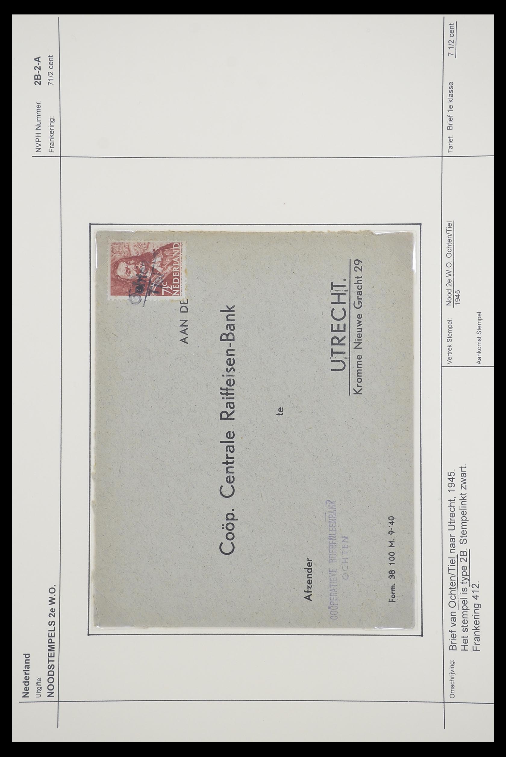 33465 031 - Postzegelverzameling 33465 Nederland brieven 1945.