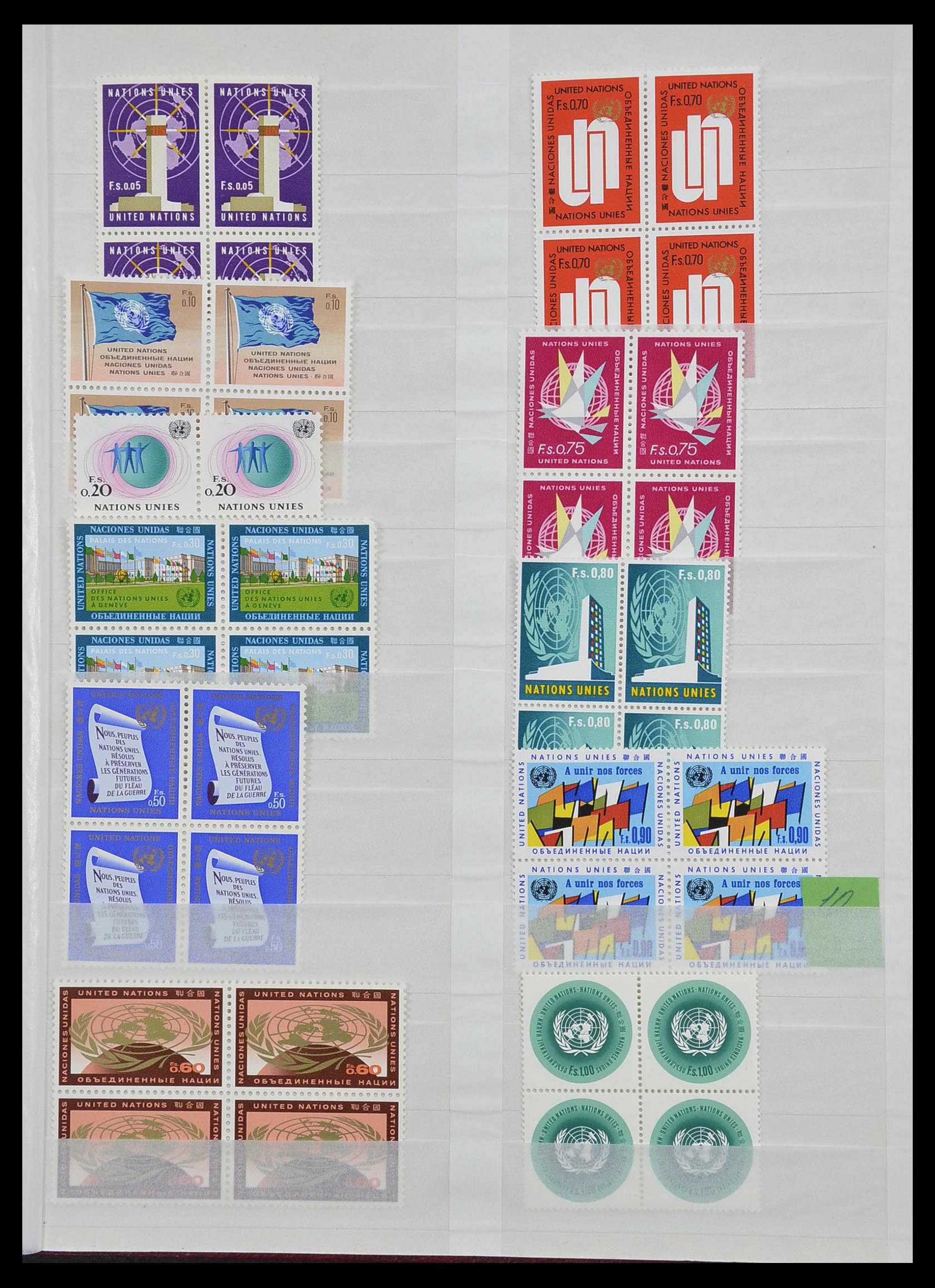 33467 030 - Stamp collection 33467 United Nations 1969-1999.