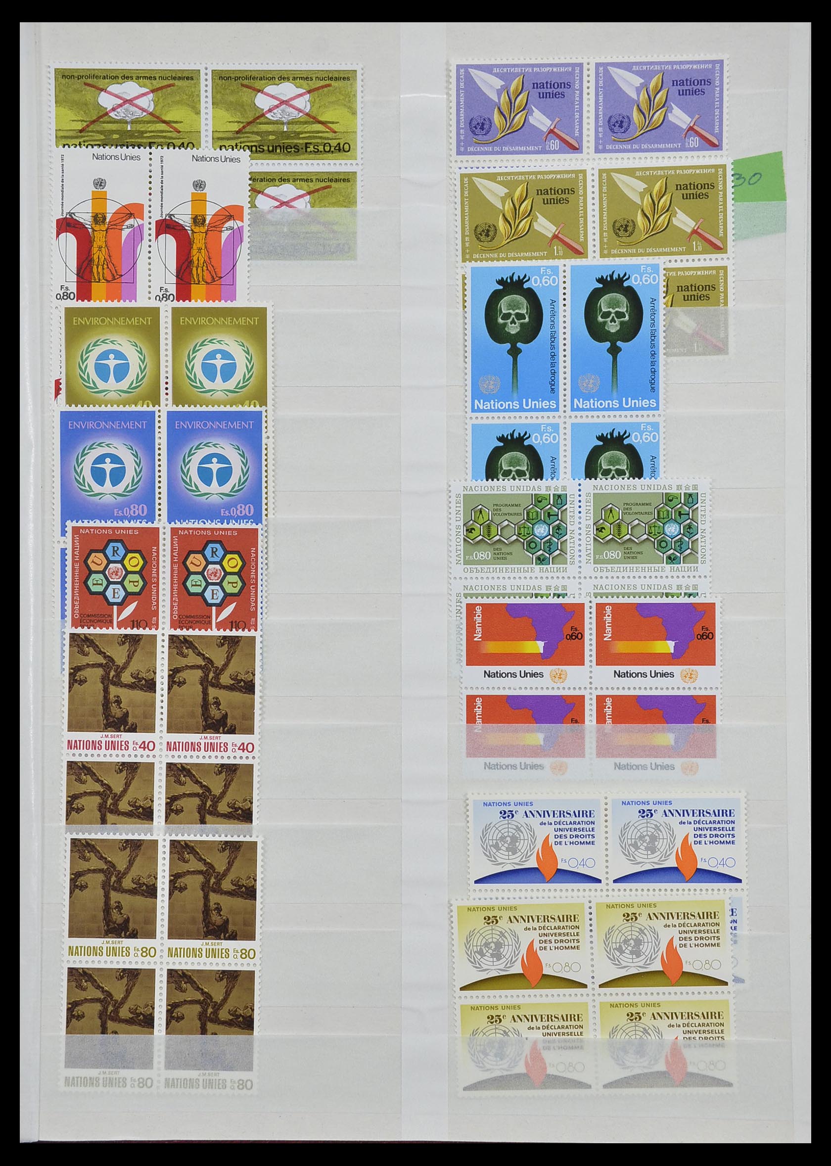 33467 032 - Postzegelverzameling 33467 Verenigde Naties 1969-1999.