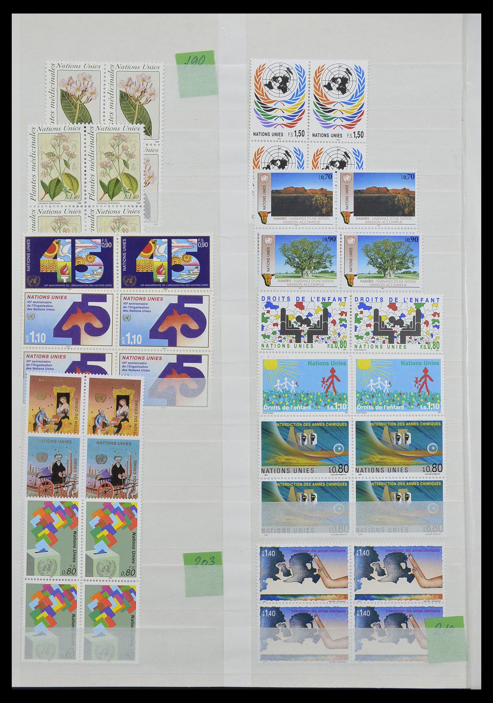 33467 043 - Postzegelverzameling 33467 Verenigde Naties 1969-1999.