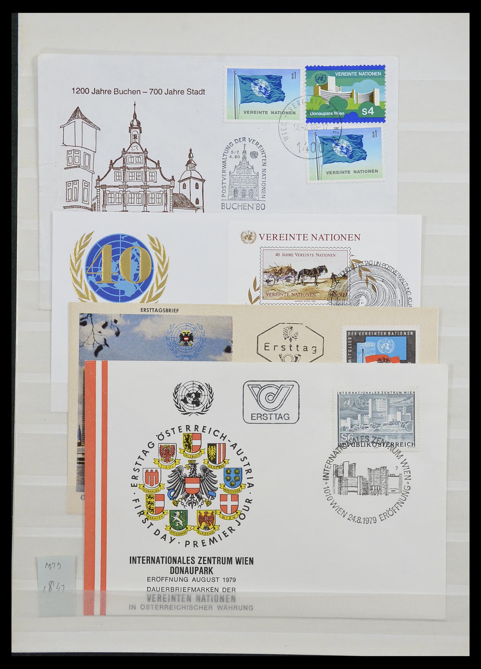 33467 073 - Stamp collection 33467 United Nations 1969-1999.