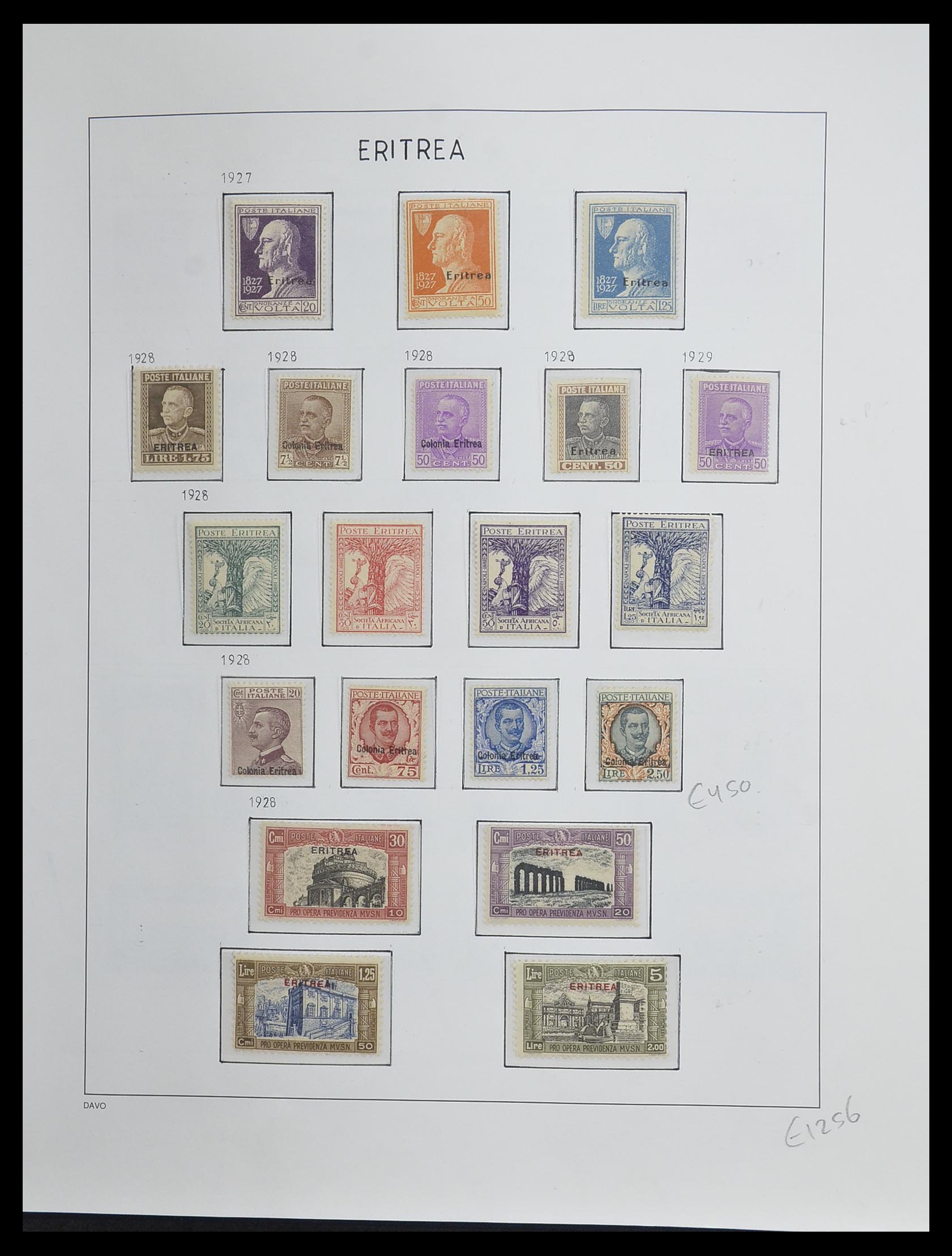 33474 006 - Postzegelverzameling 33474 Eritrea 1893-1934.