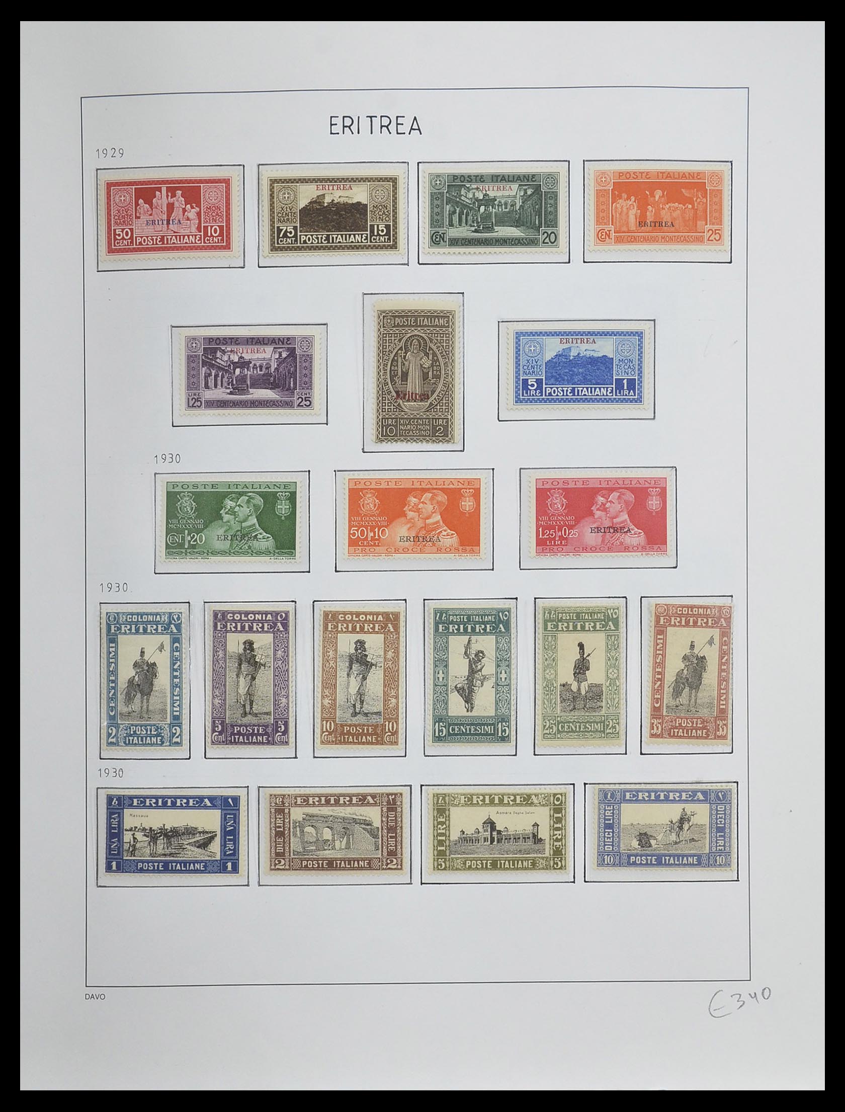 33474 007 - Postzegelverzameling 33474 Eritrea 1893-1934.