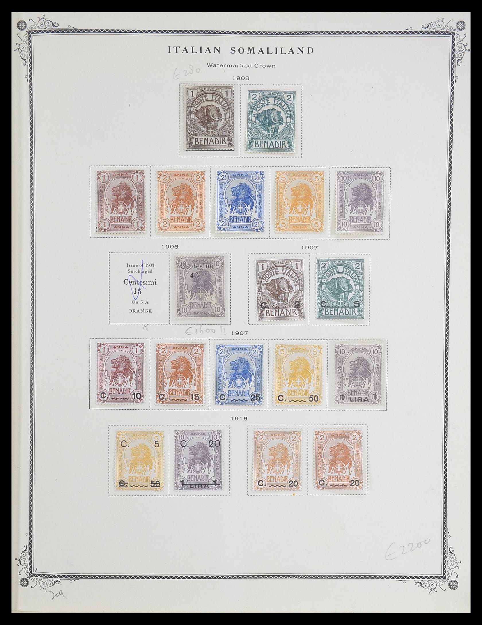 33475 001 - Postzegelverzameling 33475 Italiaans Somalië 1923-1957.