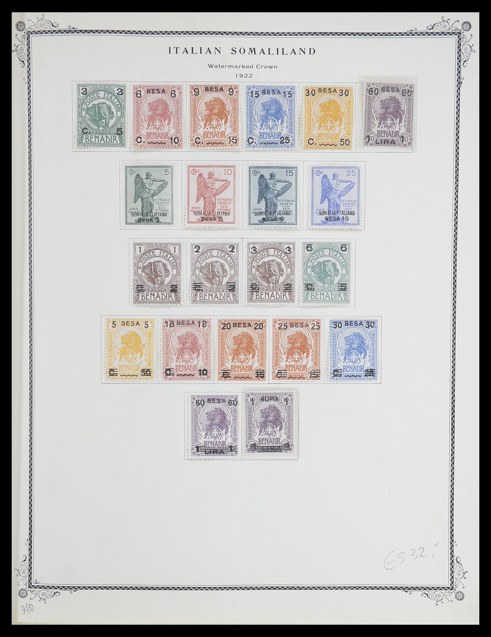 33475 002 - Postzegelverzameling 33475 Italiaans Somalië 1923-1957.
