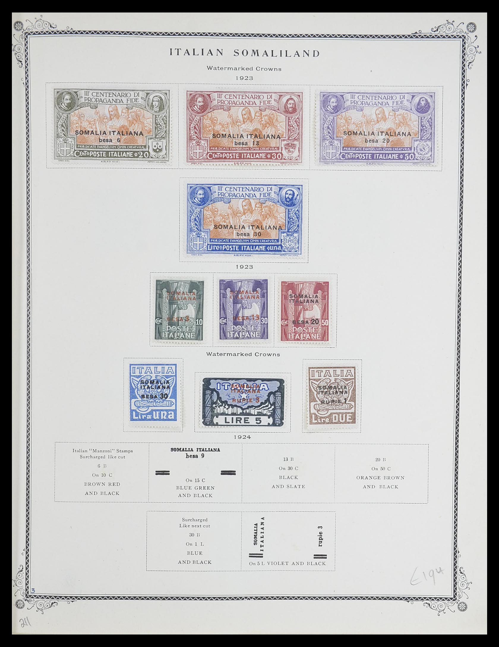 33475 003 - Postzegelverzameling 33475 Italiaans Somalië 1923-1957.