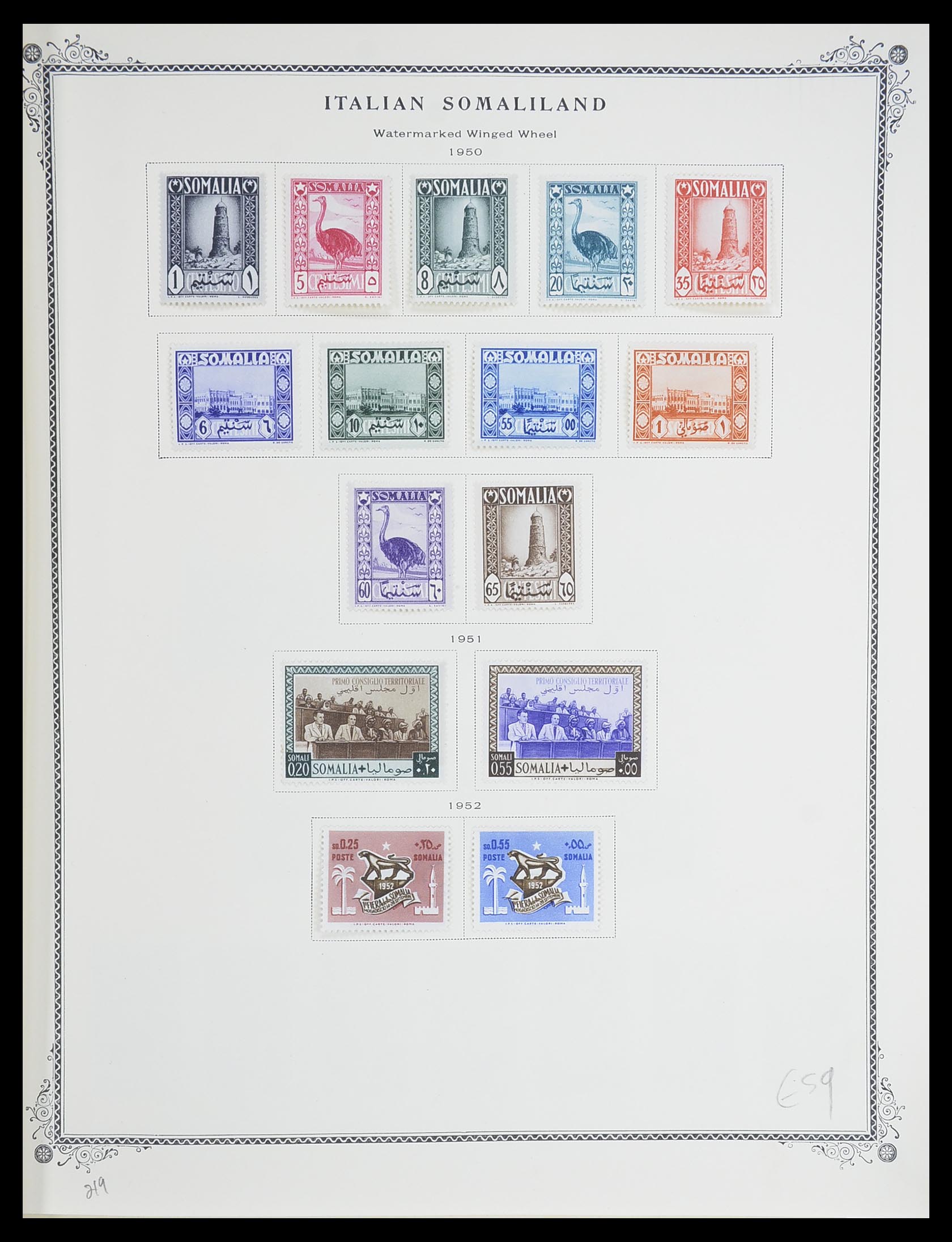 33475 010 - Postzegelverzameling 33475 Italiaans Somalië 1923-1957.