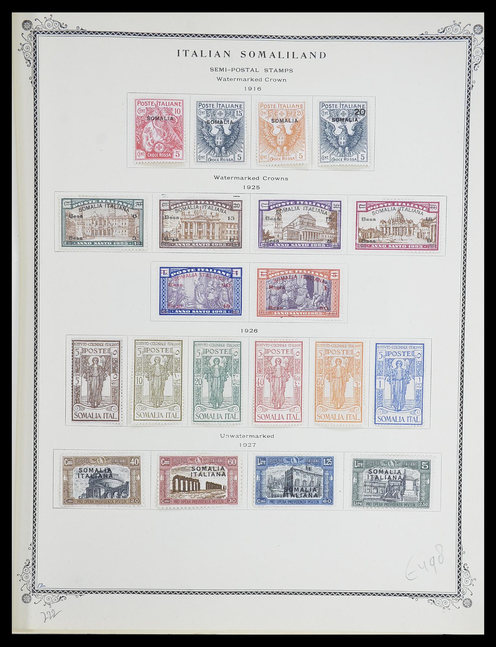 33475 013 - Postzegelverzameling 33475 Italiaans Somalië 1923-1957.