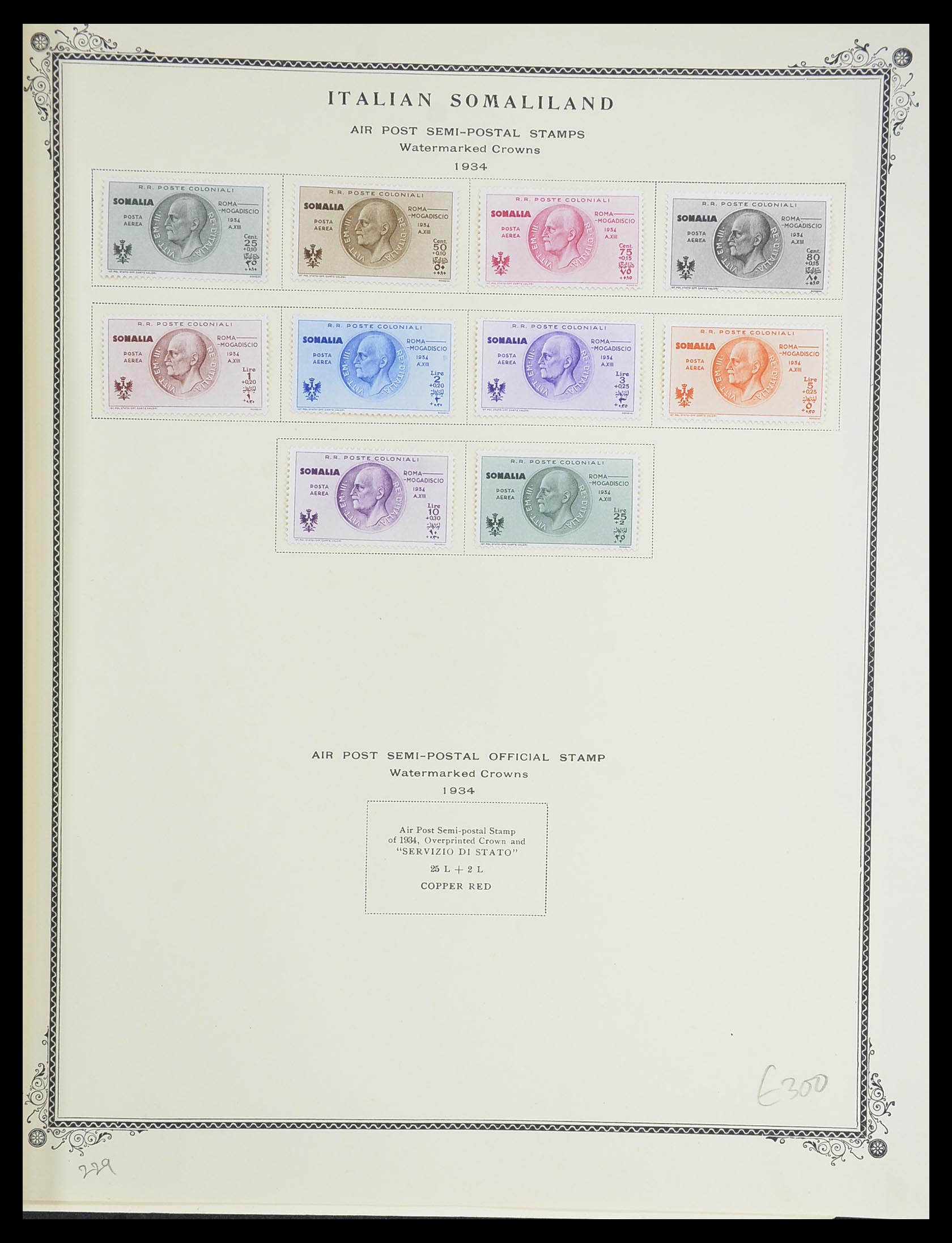 33475 020 - Postzegelverzameling 33475 Italiaans Somalië 1923-1957.