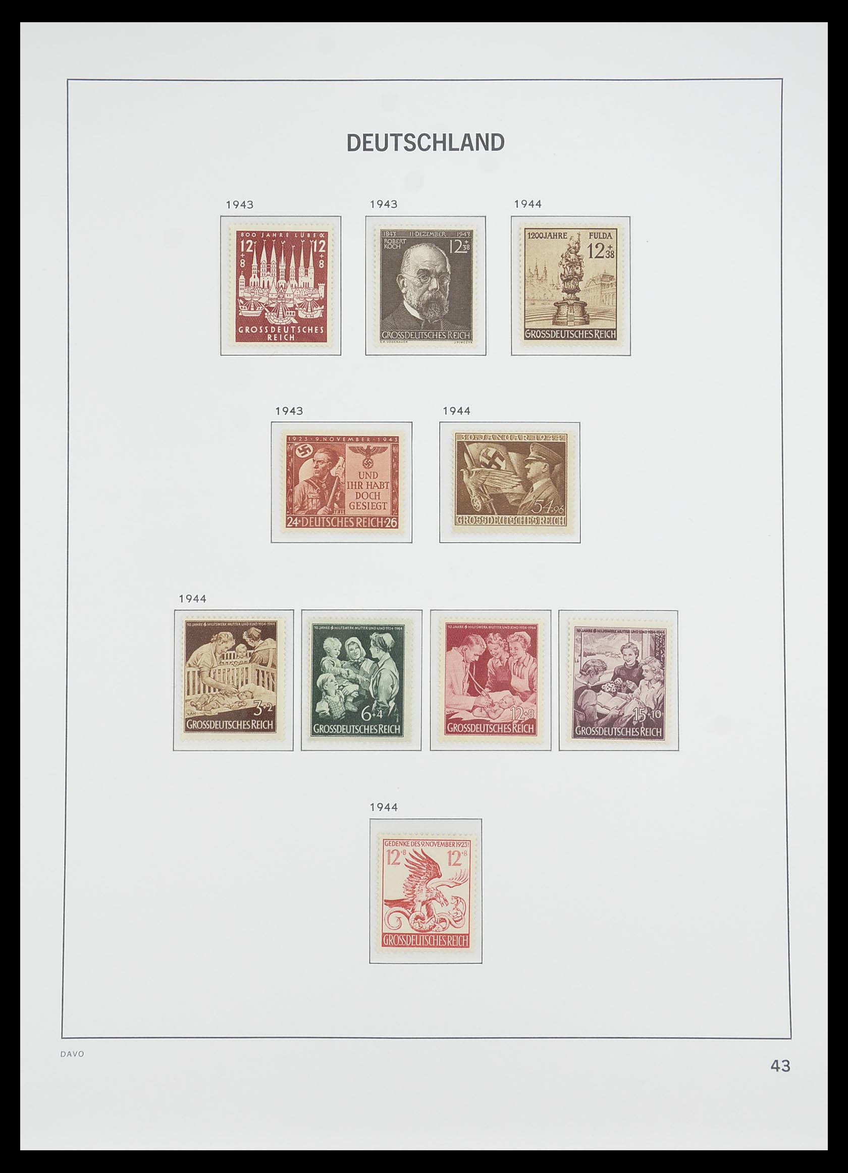33476 044 - Postzegelverzameling 33476 Duitse Rijk 1872-1945.