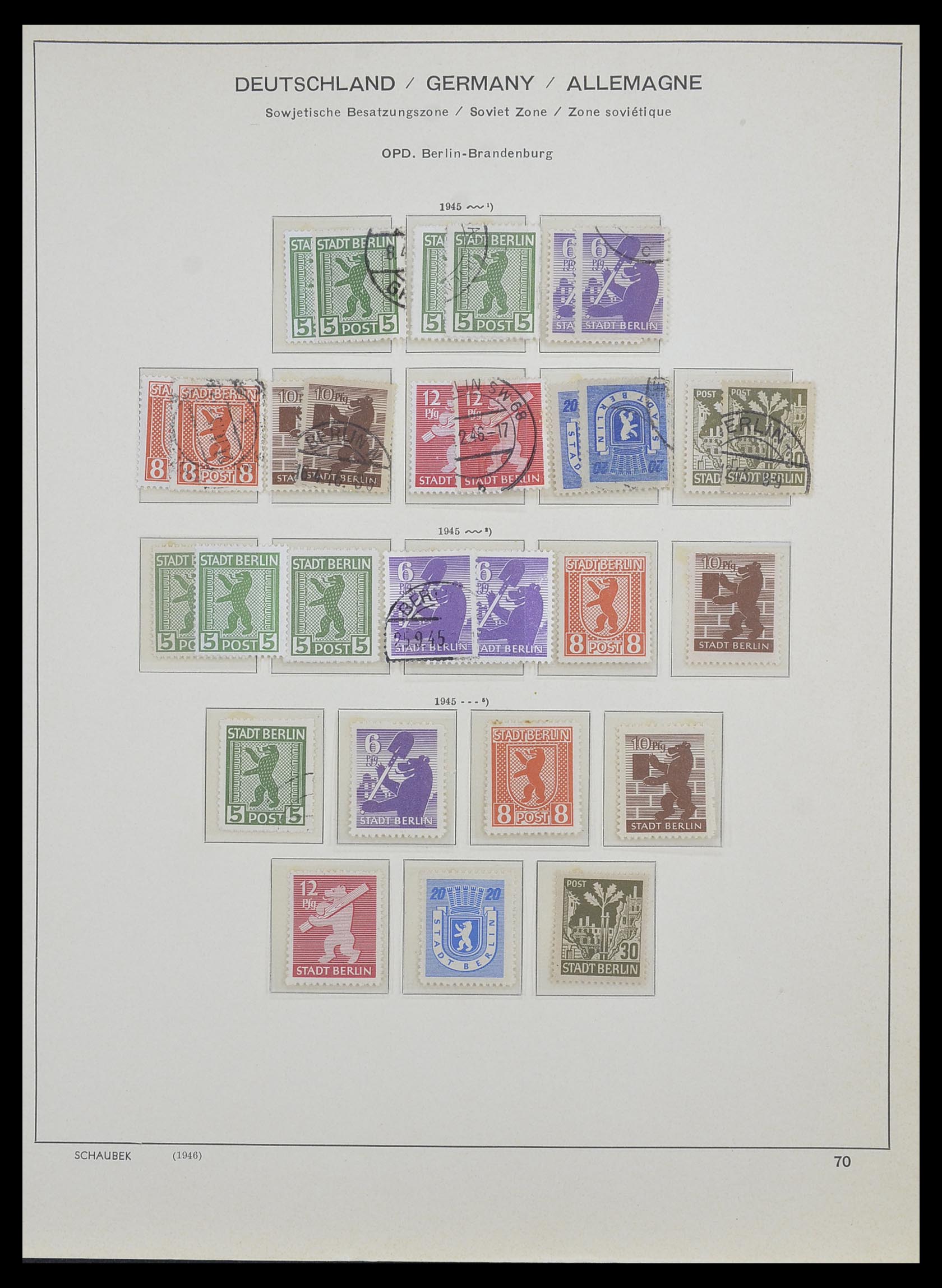 33478 001 - Postzegelverzameling 33478 Sovjet Zone 1945-1949.