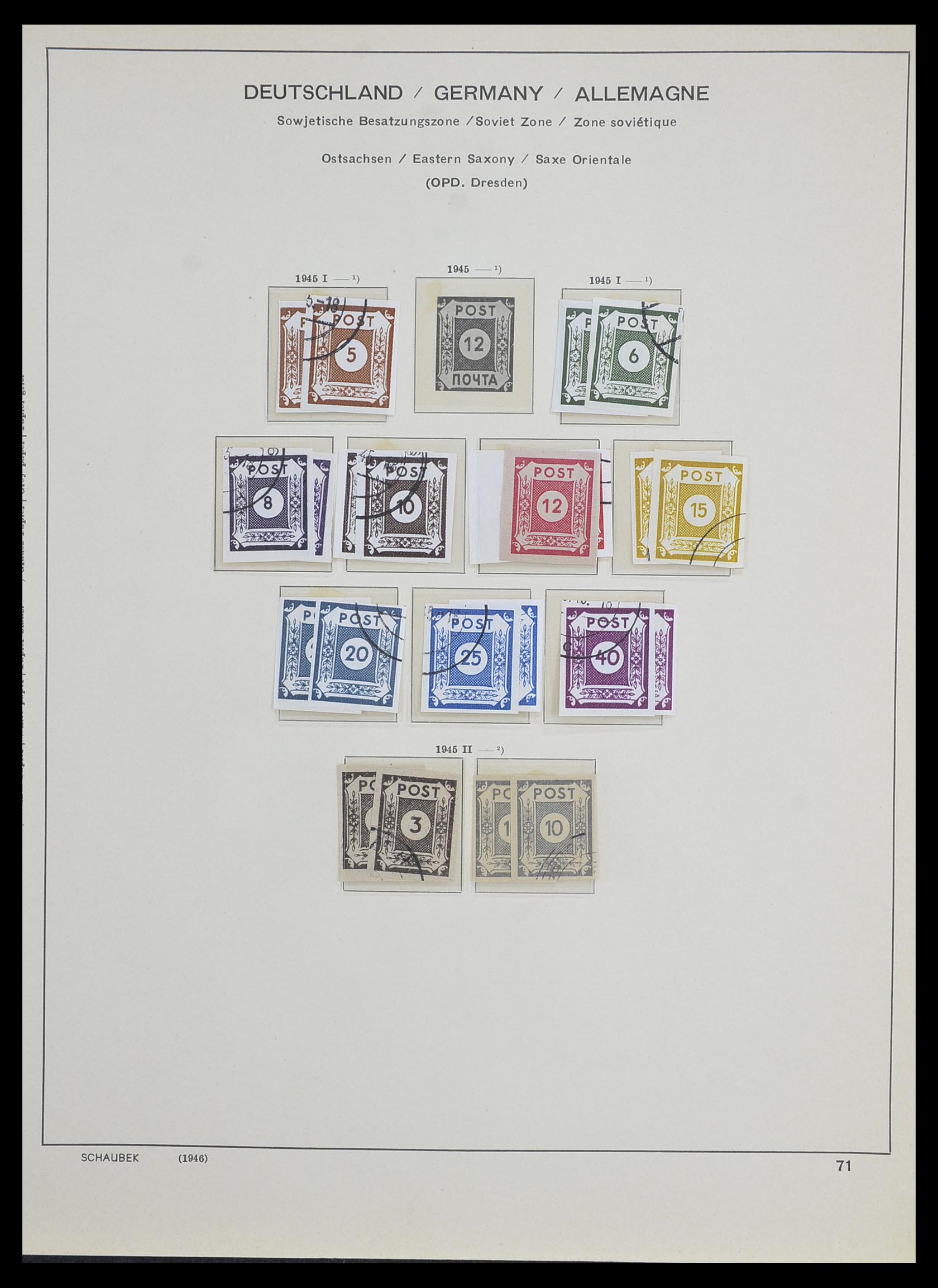 33478 002 - Postzegelverzameling 33478 Sovjet Zone 1945-1949.
