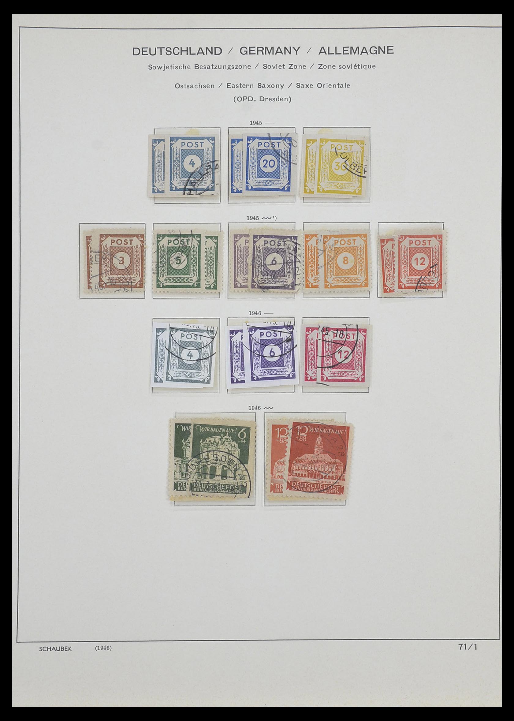 33478 004 - Postzegelverzameling 33478 Sovjet Zone 1945-1949.