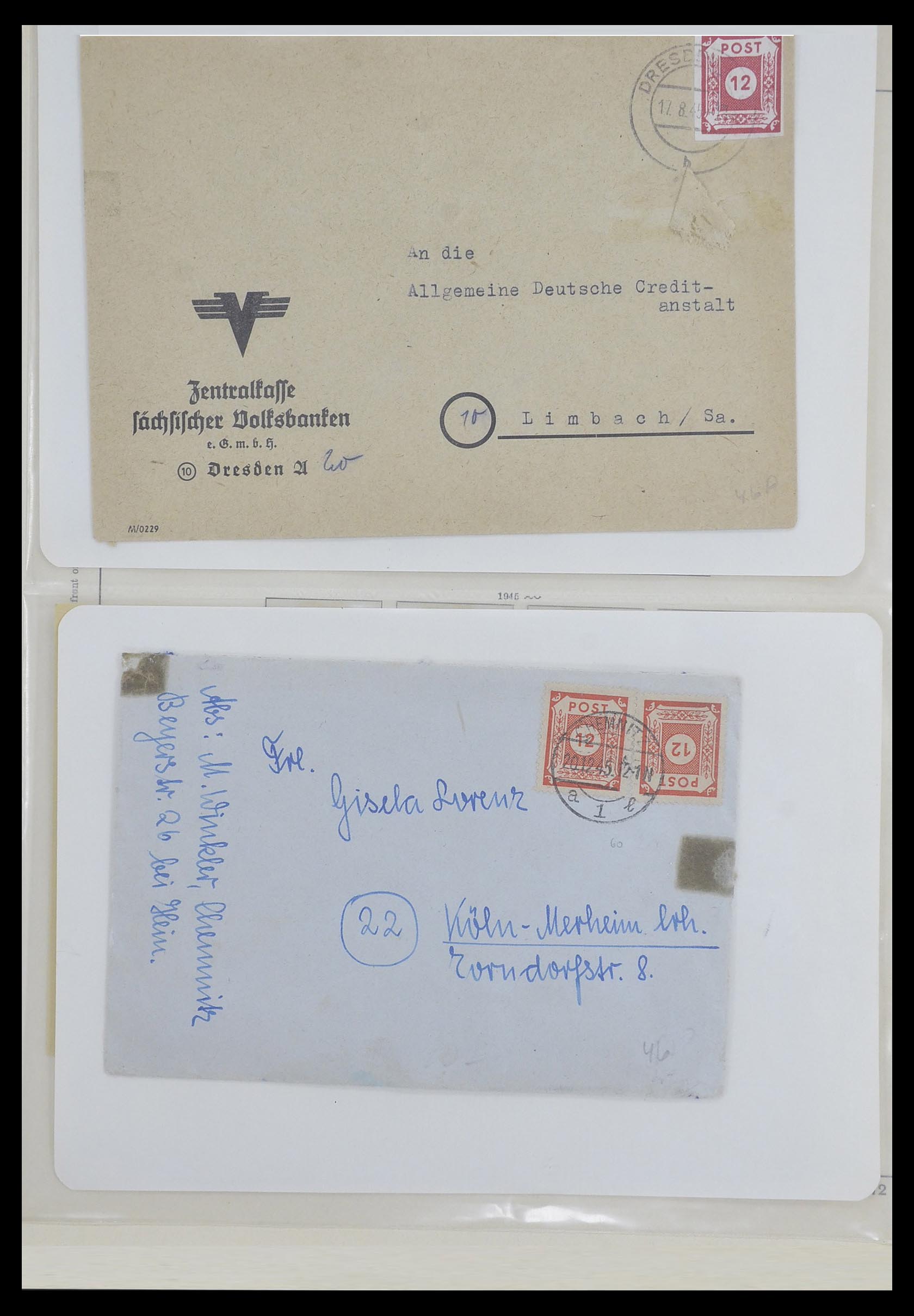 33478 007 - Postzegelverzameling 33478 Sovjet Zone 1945-1949.