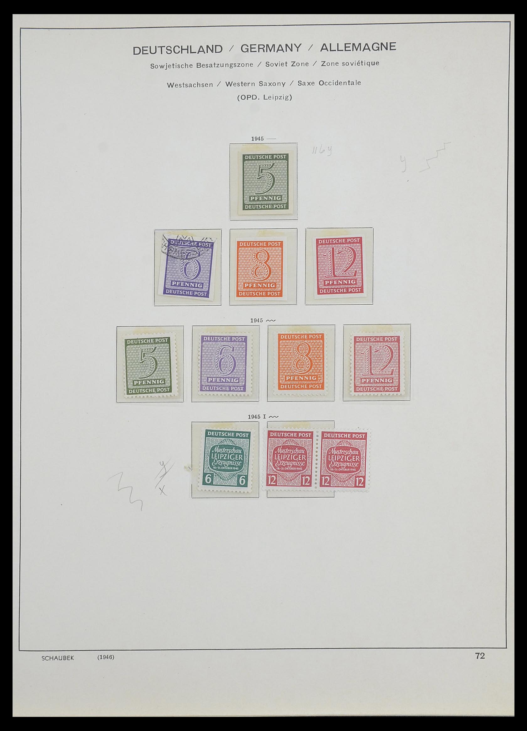 33478 008 - Postzegelverzameling 33478 Sovjet Zone 1945-1949.