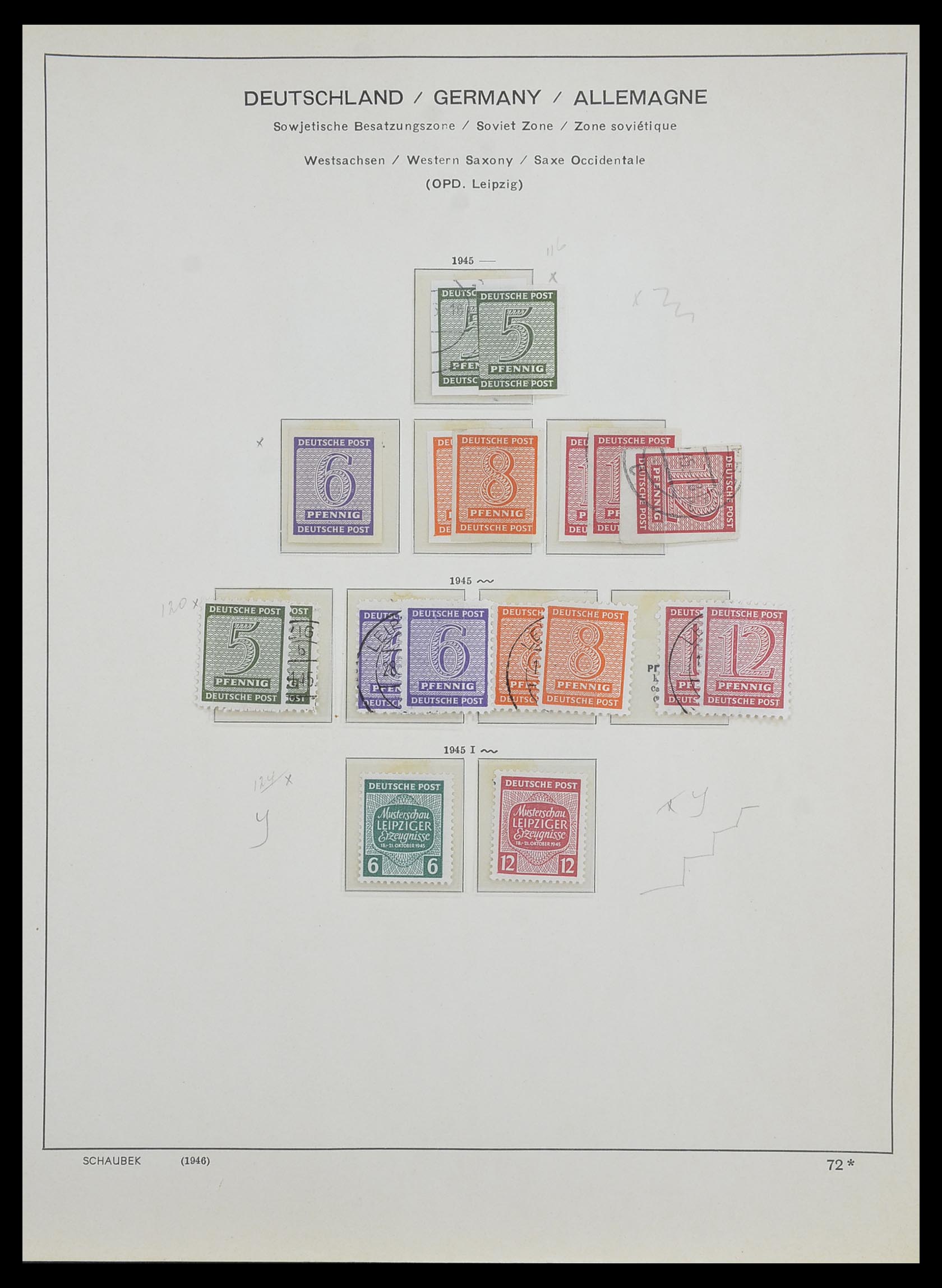 33478 009 - Postzegelverzameling 33478 Sovjet Zone 1945-1949.