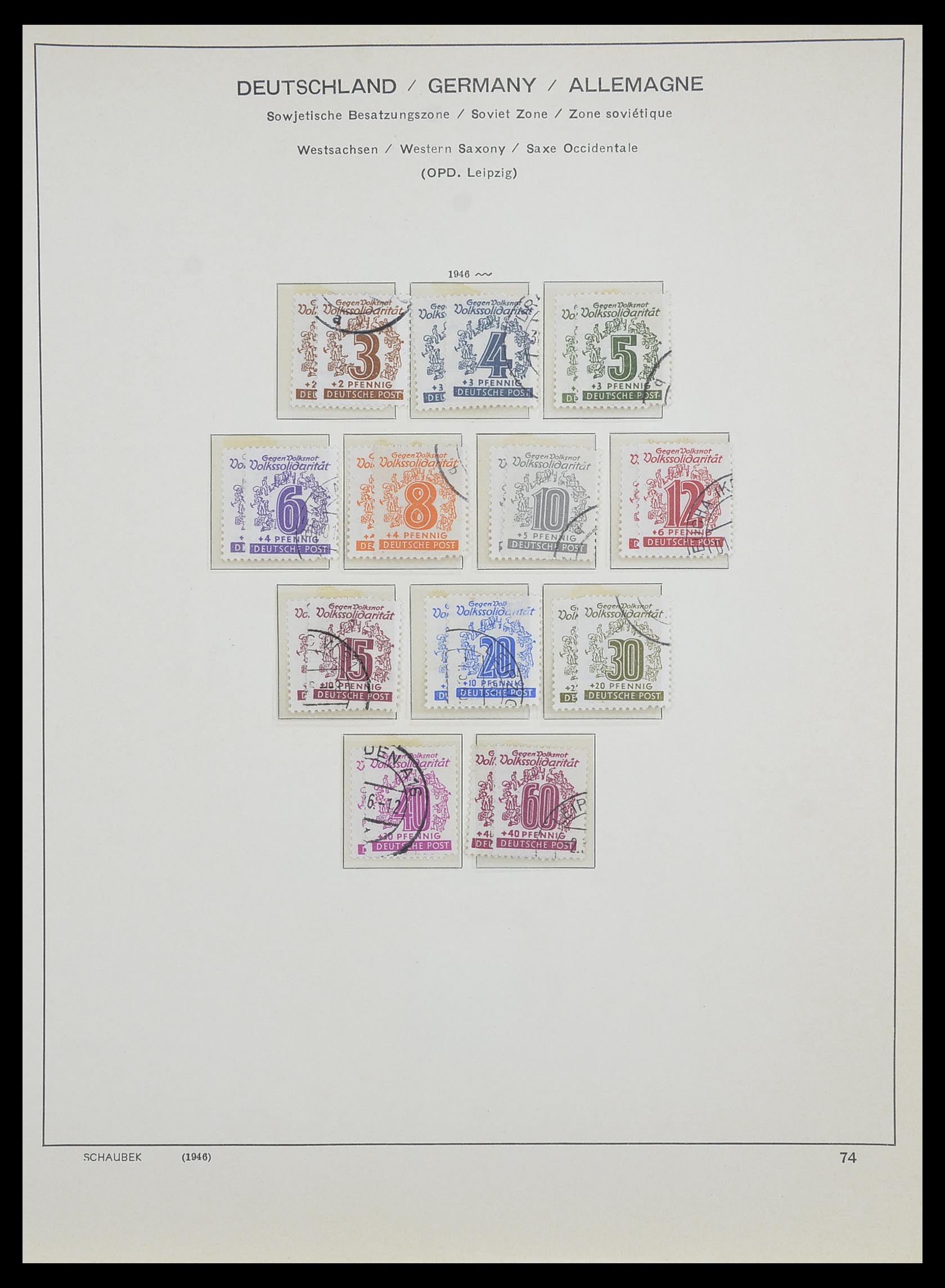 33478 012 - Postzegelverzameling 33478 Sovjet Zone 1945-1949.
